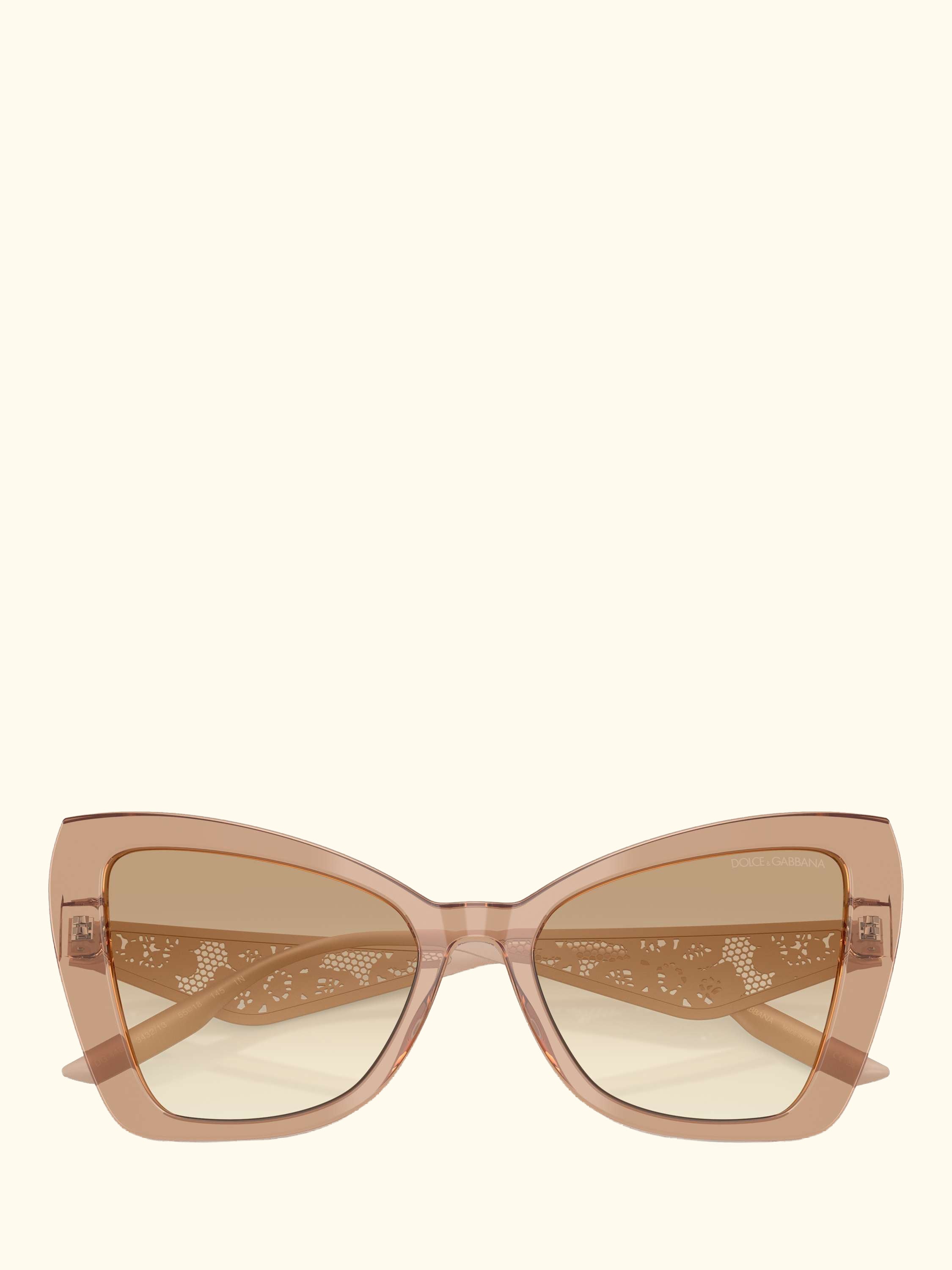 DG4489 Women's Cat Eye Gradient Sunglasses, Transparent Camel/Brown