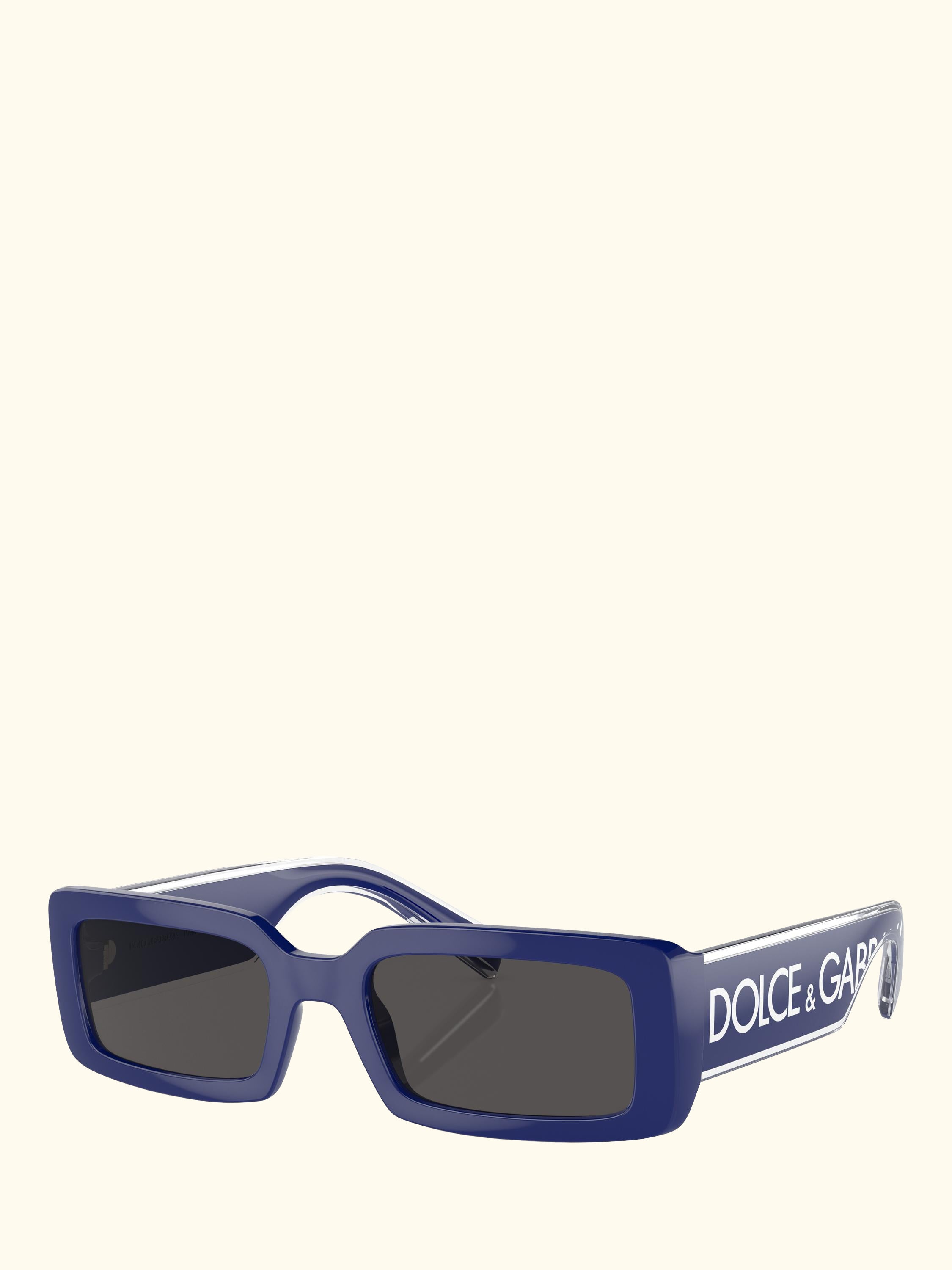 DG6187 Women's Rectangular Sunglasses, Blue/Grey