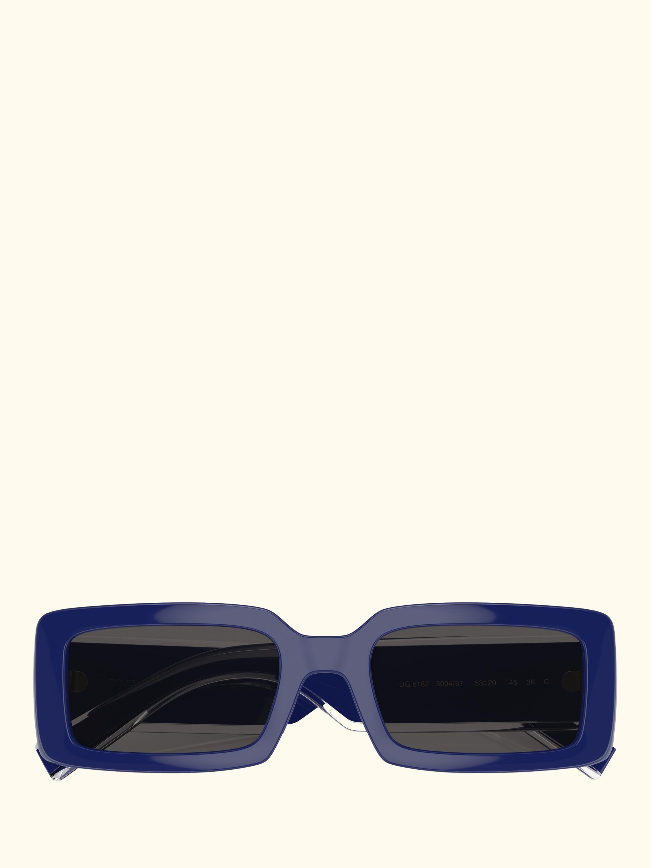 DG6187 Women's Rectangular Sunglasses, Blue/Grey