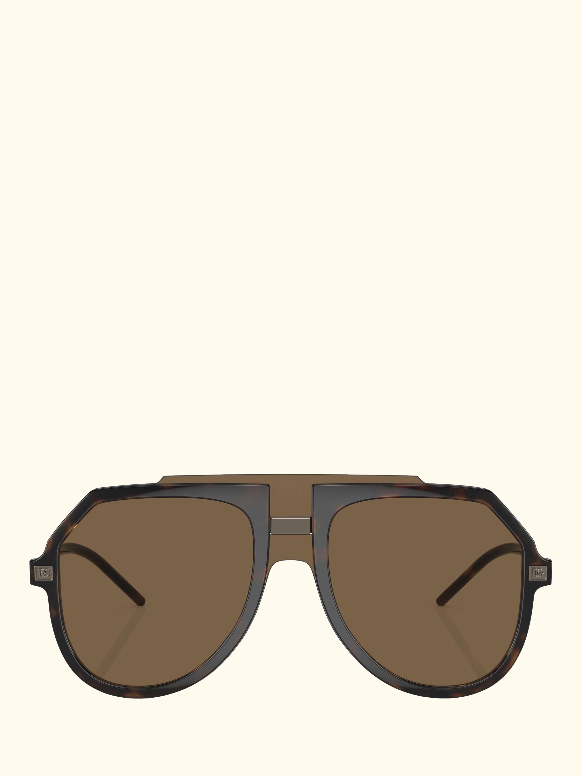 DG6195 Men's Aviator Sunglasses, Havana/Brown