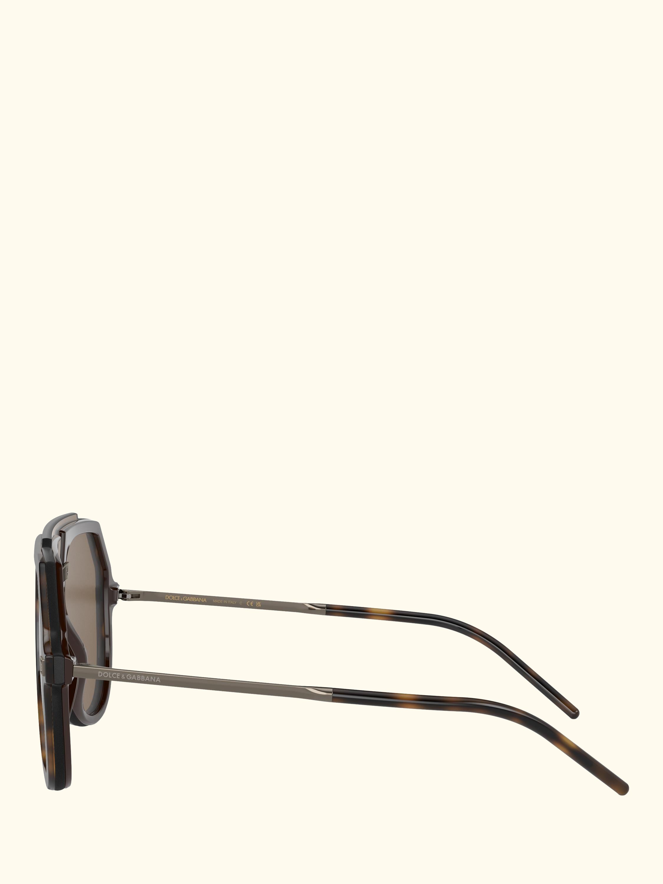 DG6195 Men's Aviator Sunglasses, Havana/Brown