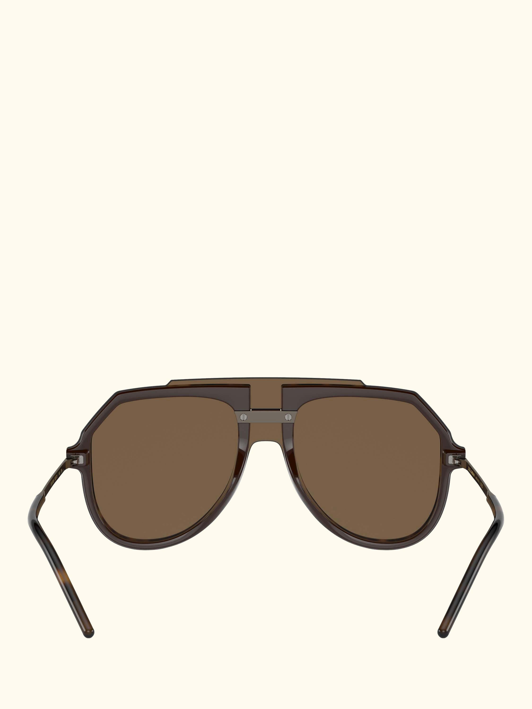 DG6195 Men's Aviator Sunglasses, Havana/Brown