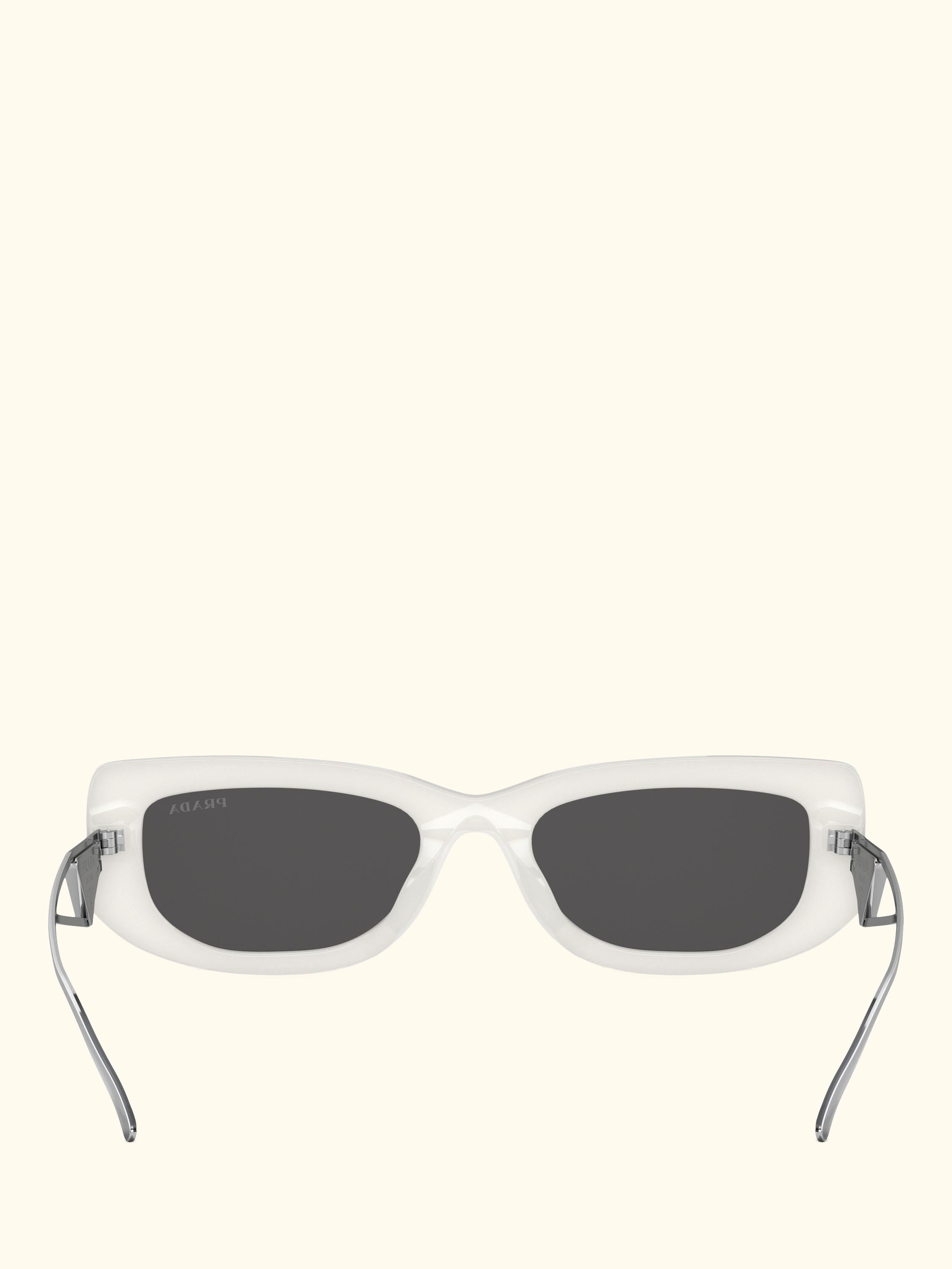 PR 14YS Women's Rectangular Sunglasses, Talc/Grey