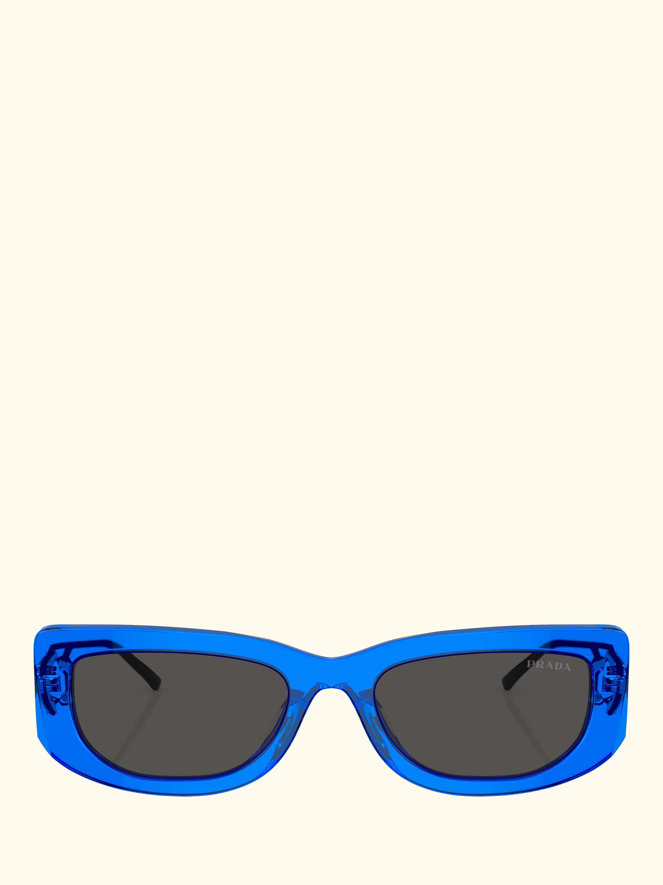 PR 14YS Women's Rectangular Sunglasses, Crystal Electric Blue/Grey
