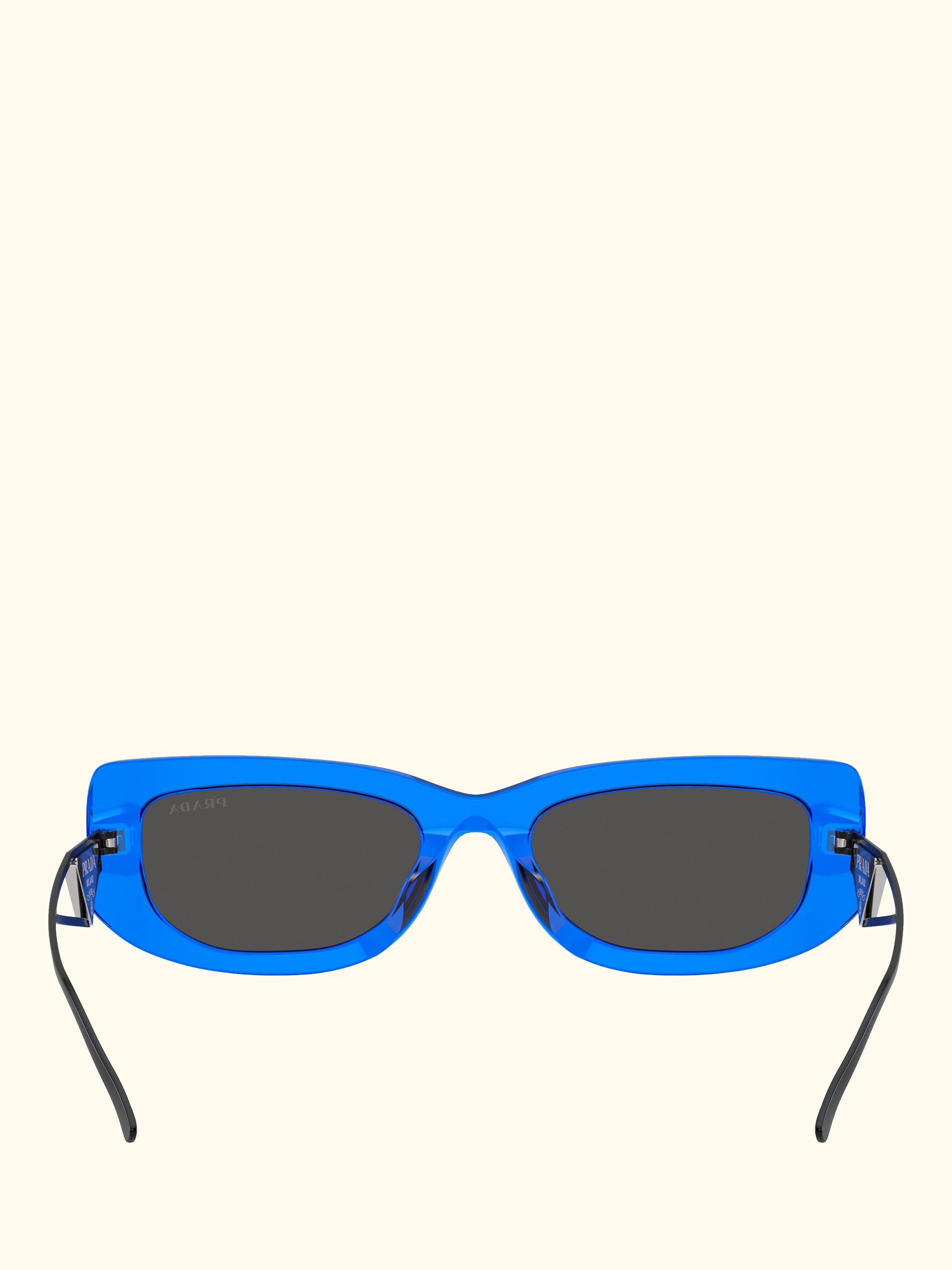 PR 14YS Women's Rectangular Sunglasses, Crystal Electric Blue/Grey