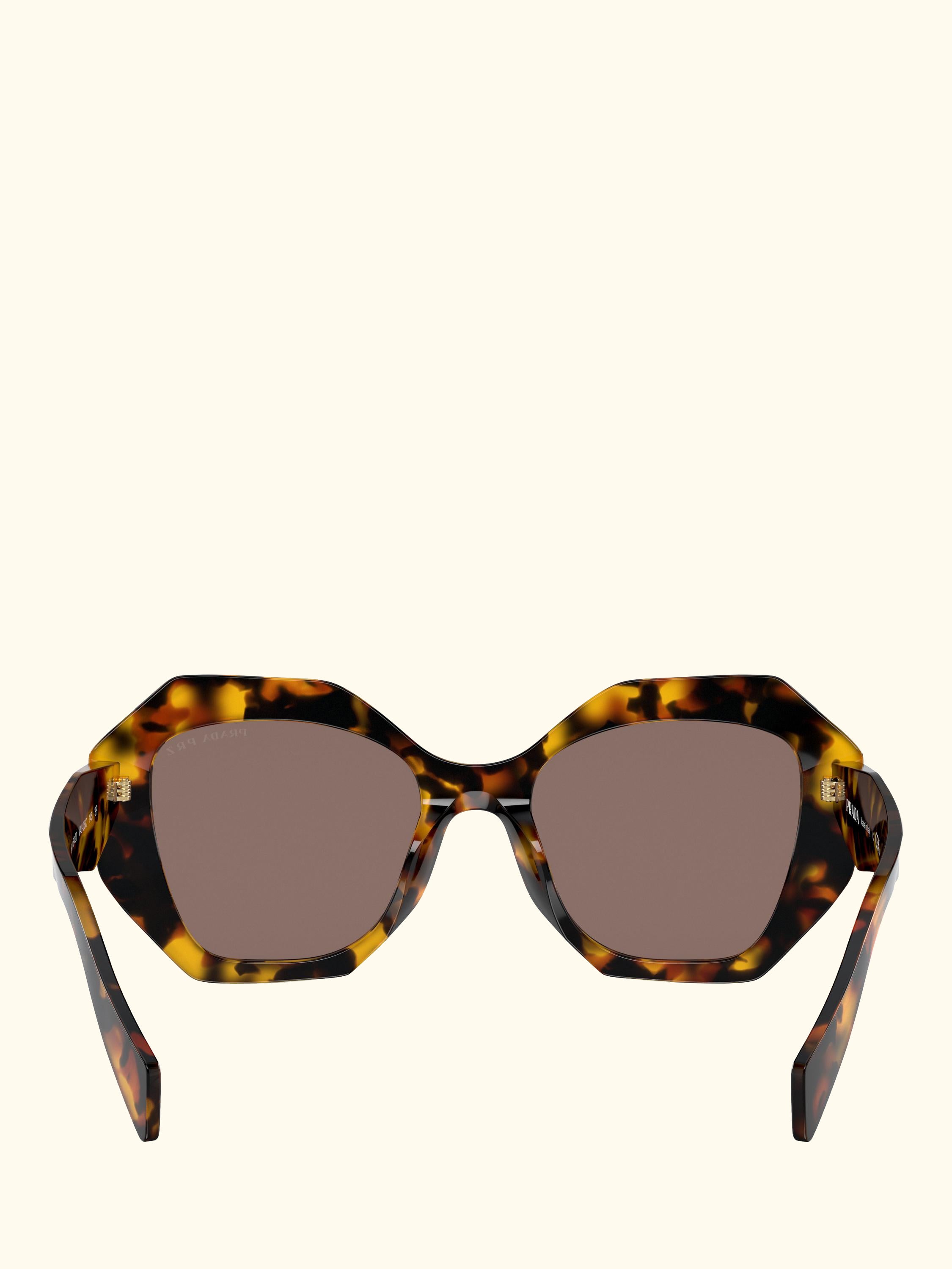 PR 16WS Women's Irregular Polarised Sunglasses, Honey Tortoise/Brown