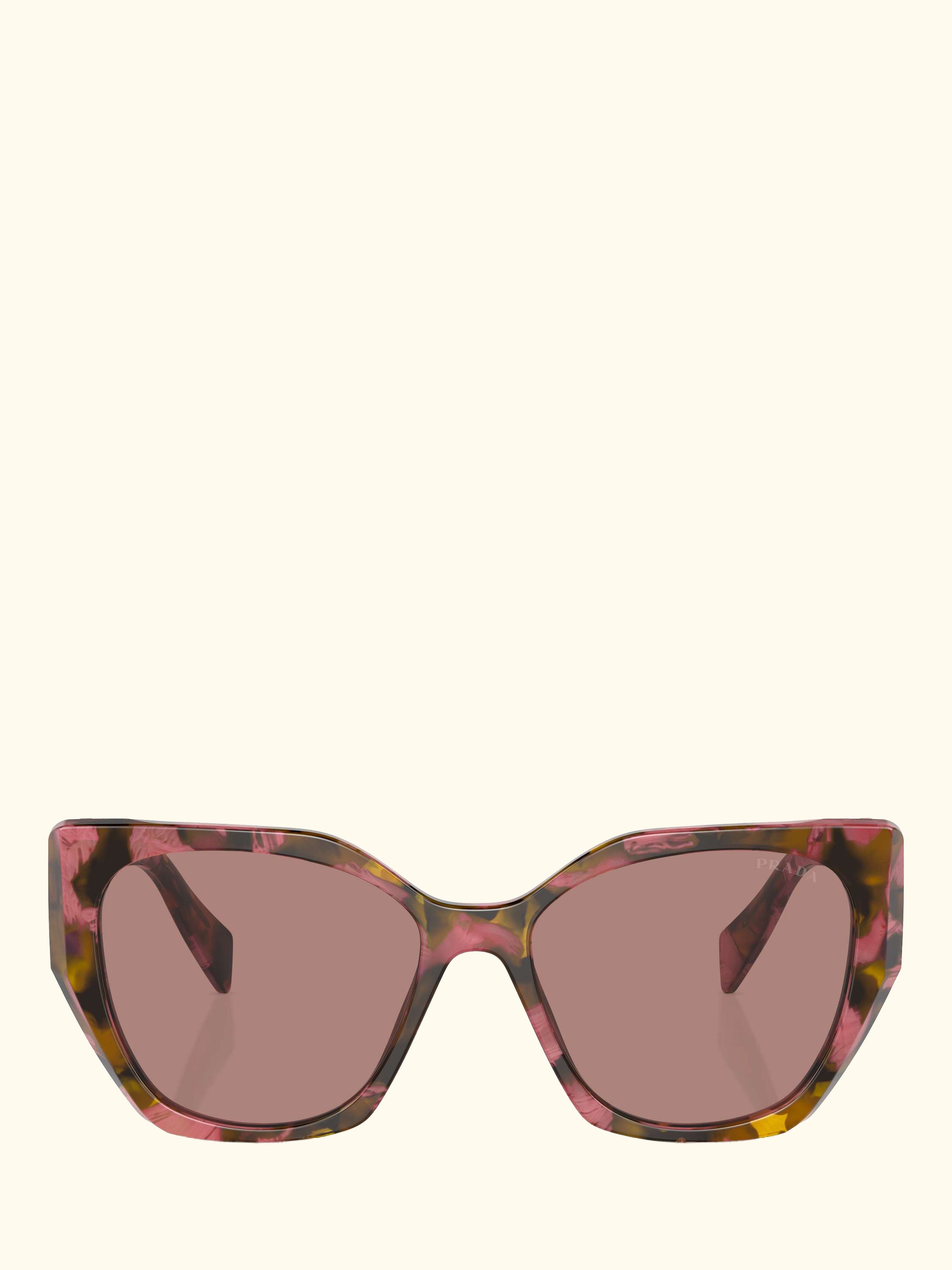 PR 19ZS Women's Pillow Sunglasses, Tortoise Cognac Begonia/Dusty Pink