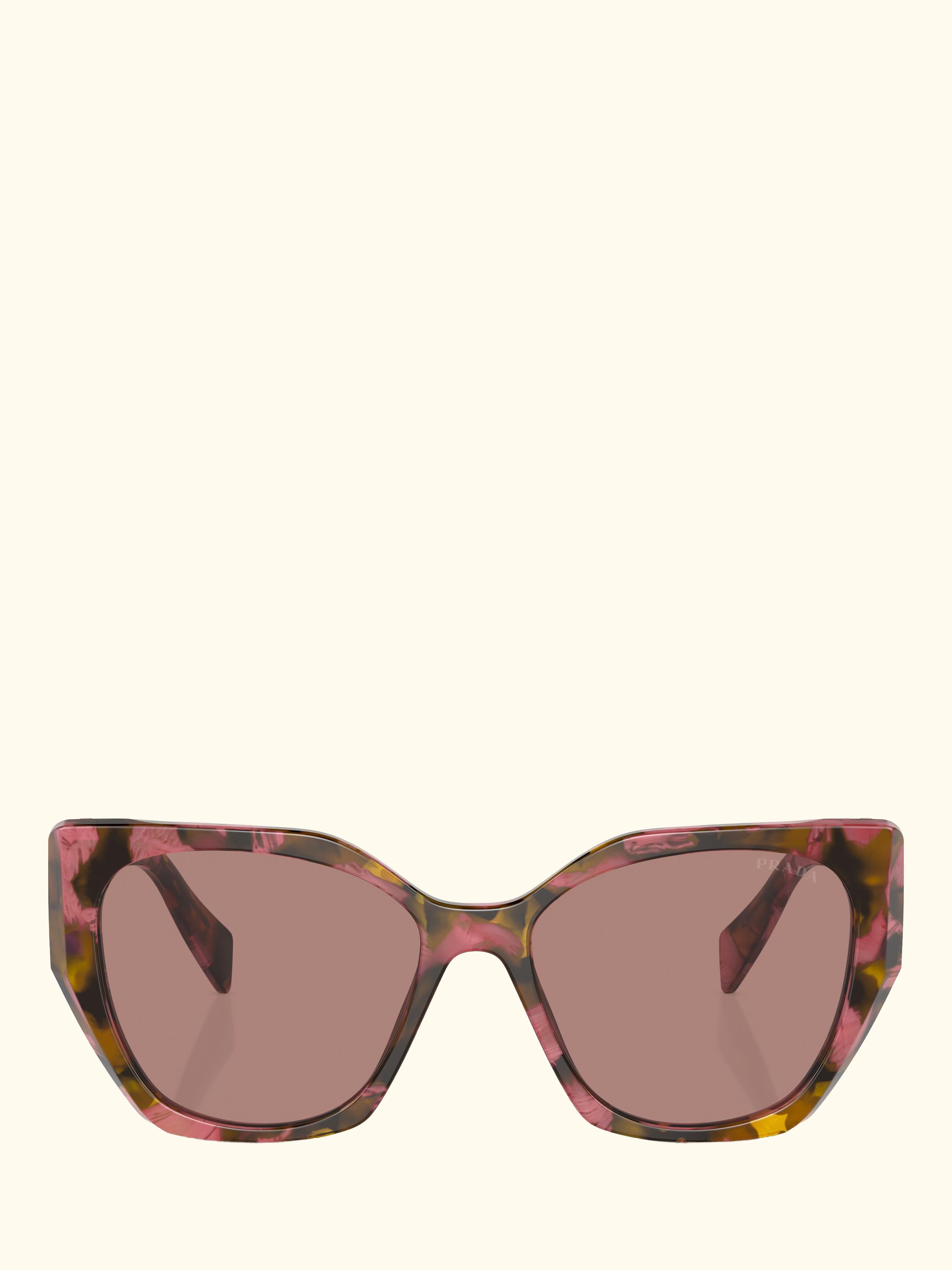 PR 19ZS Women's Pillow Sunglasses, Tortoise Cognac Begonia/Dusty Pink