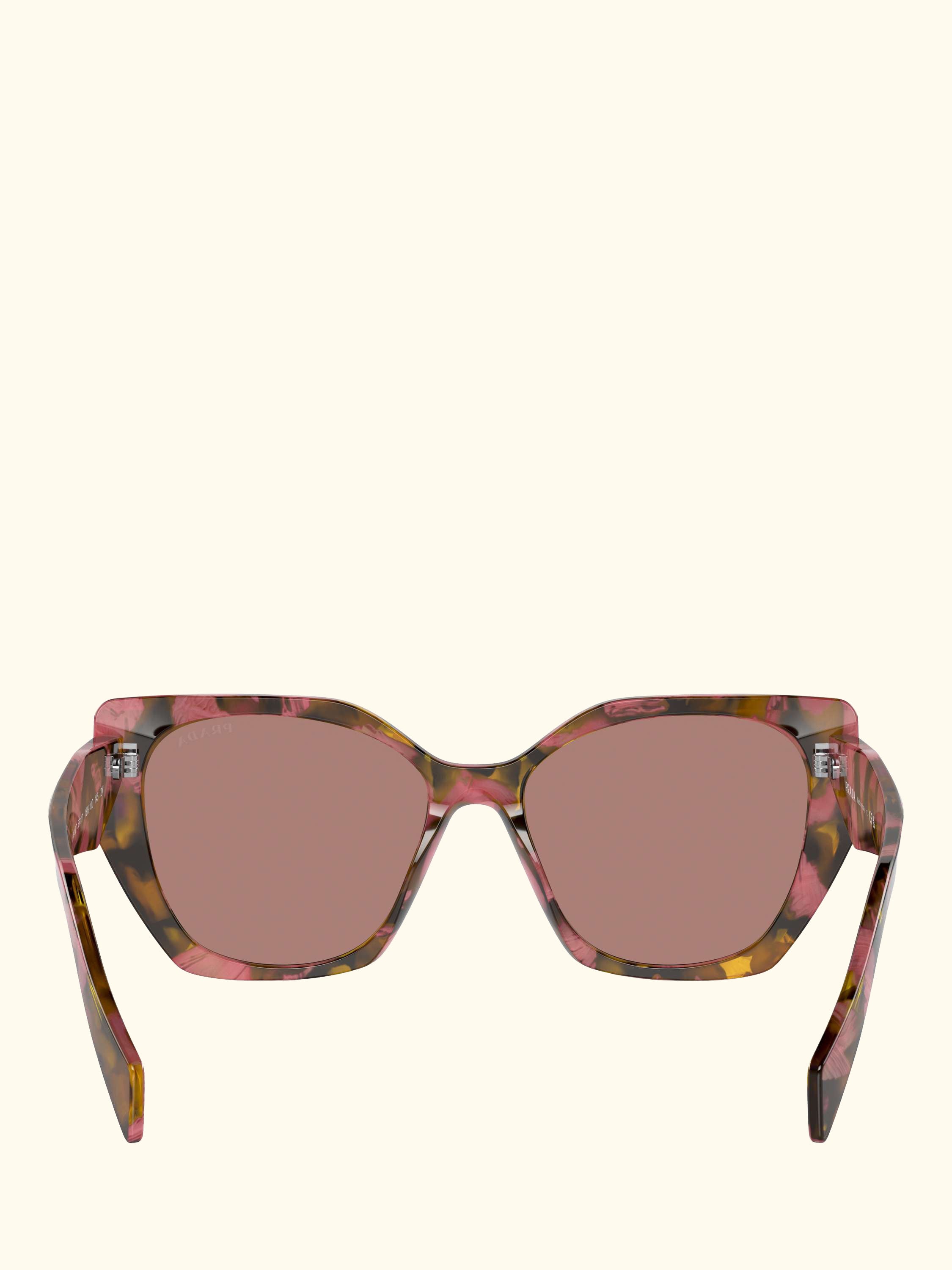 PR 19ZS Women's Pillow Sunglasses, Tortoise Cognac Begonia/Dusty Pink