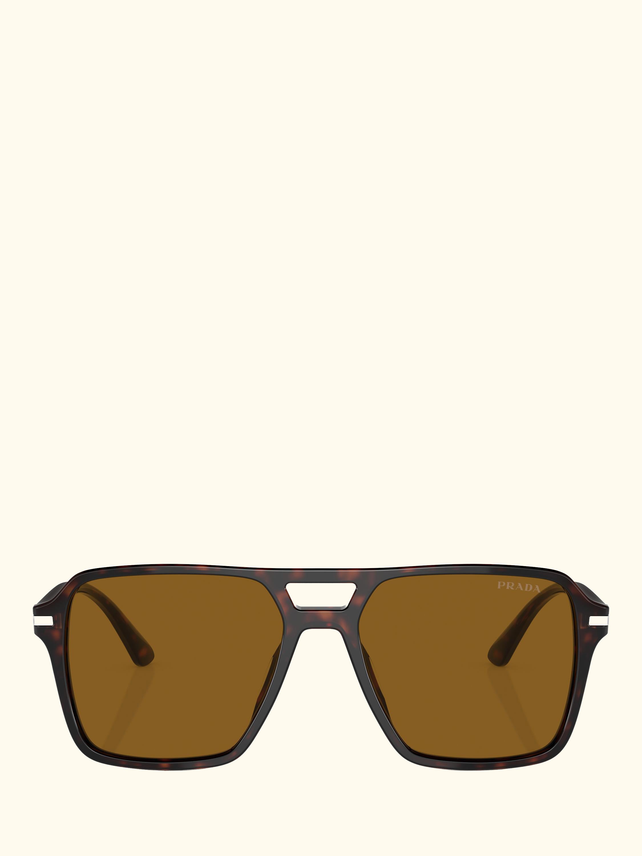 PR 20YS Men's Square Sunglasses, Havana/Brown
