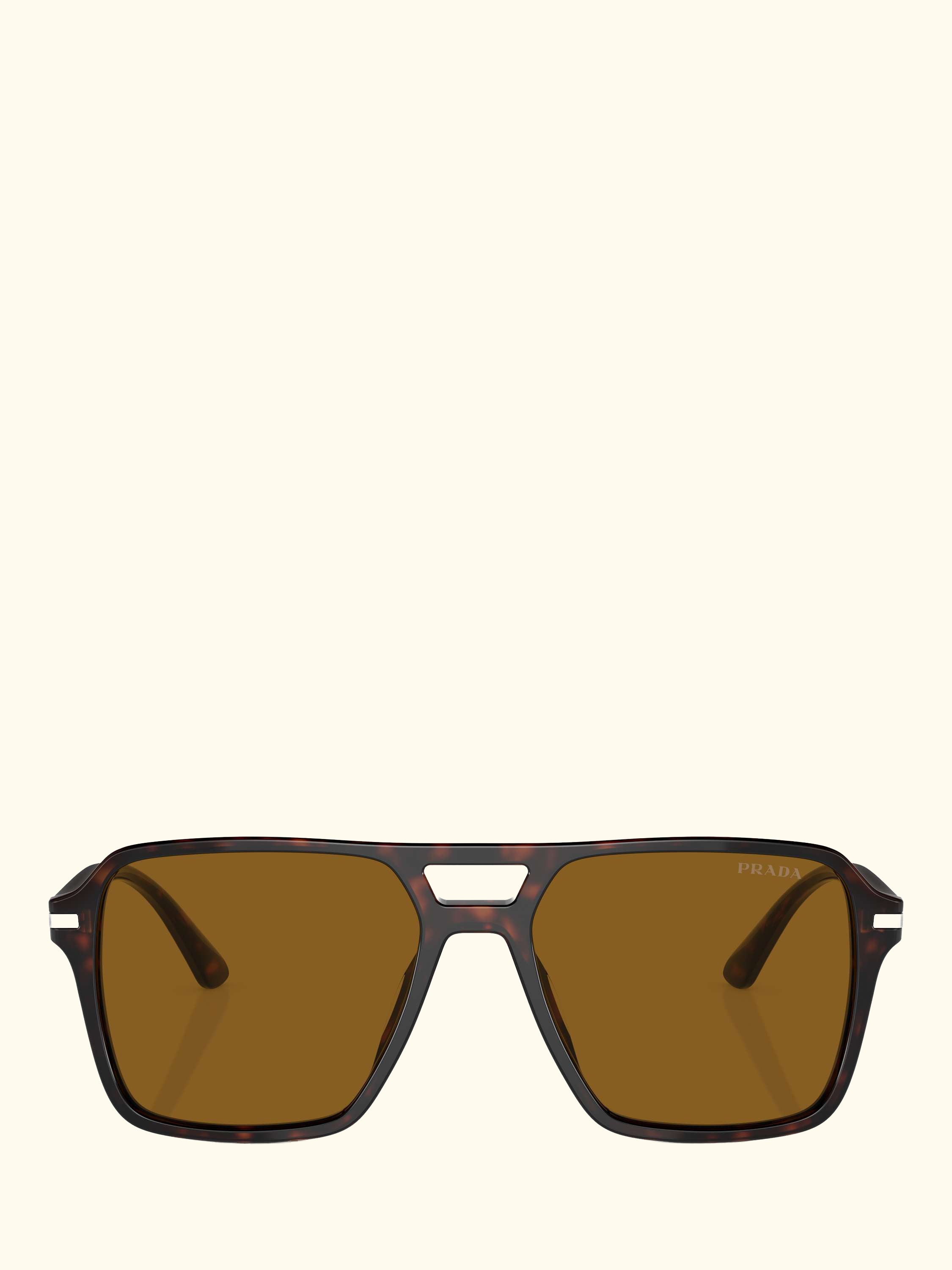 PR 20YS Men's Square Sunglasses, Havana/Brown
