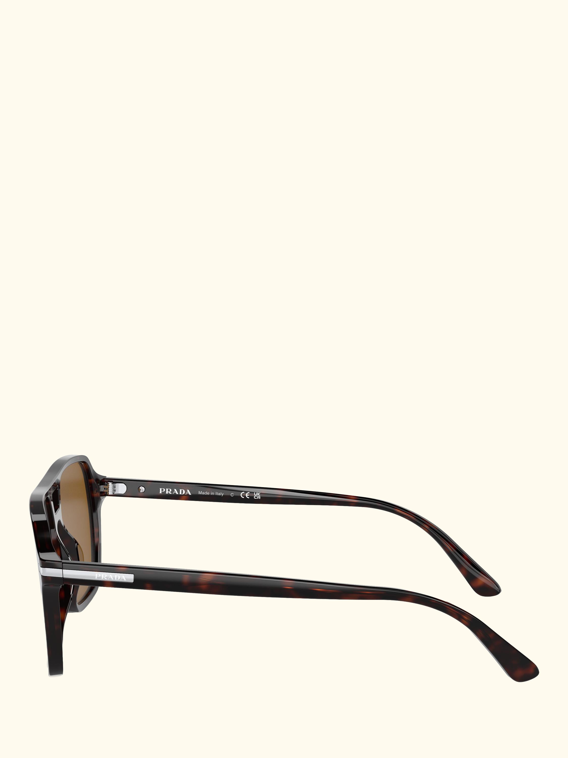 PR 20YS Men's Square Sunglasses, Havana/Brown