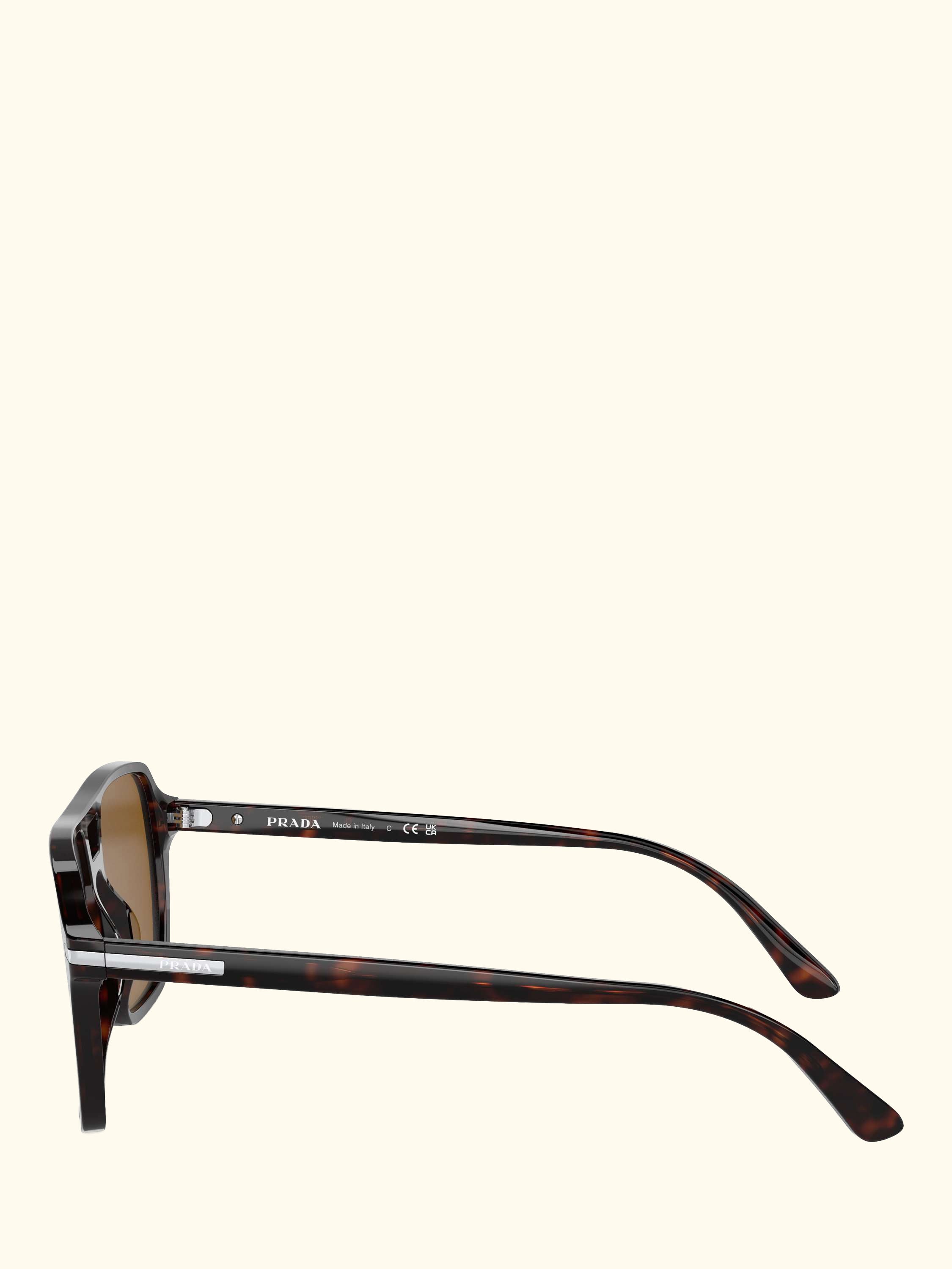 PR 20YS Men's Square Sunglasses, Havana/Brown