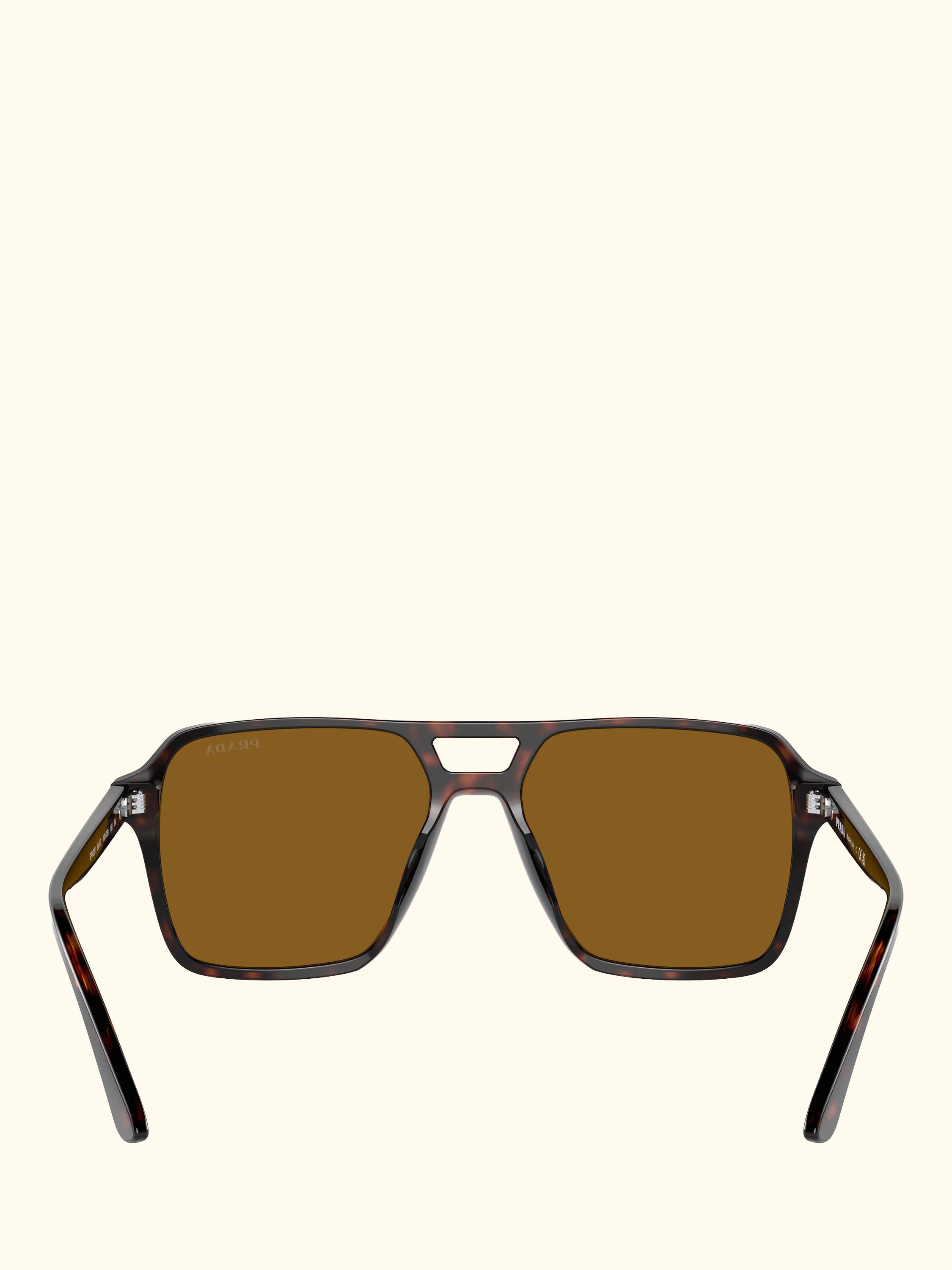 PR 20YS Men's Square Sunglasses, Havana/Brown