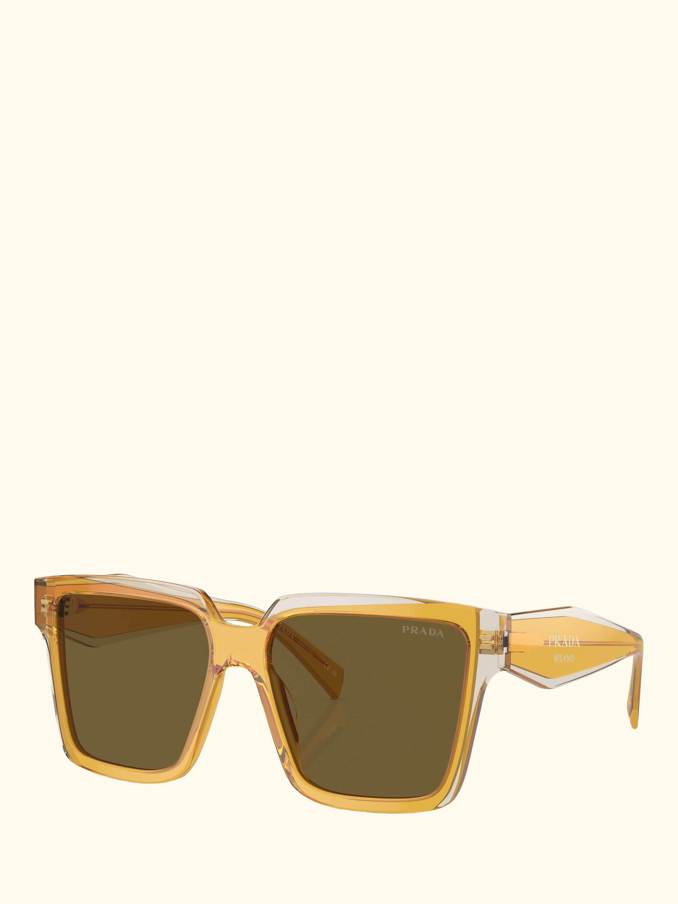 PR 24ZS Women's Square Sunglasses, Ochre/Crystal Grey