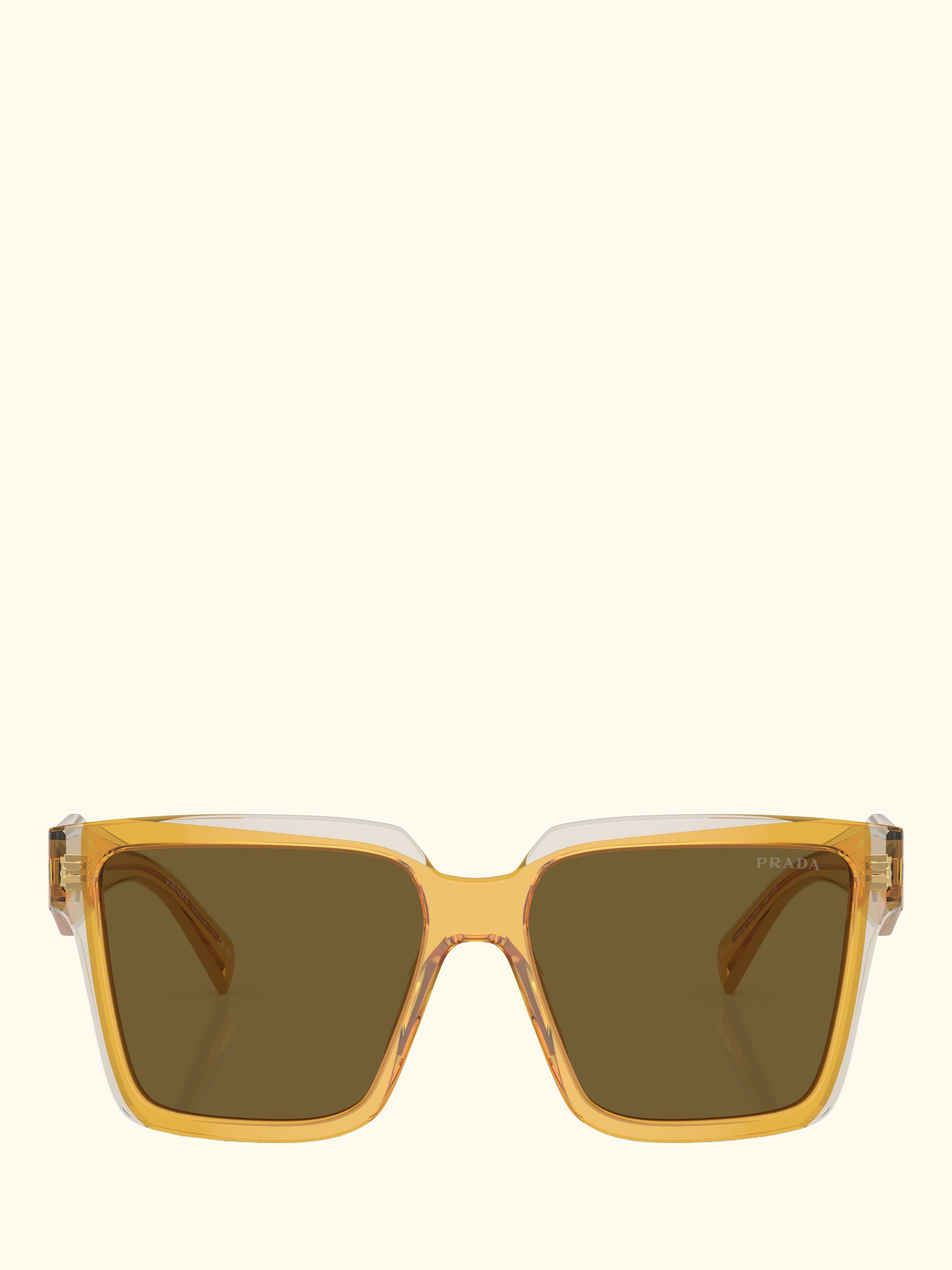PR 24ZS Women's Square Sunglasses, Ochre/Crystal Grey