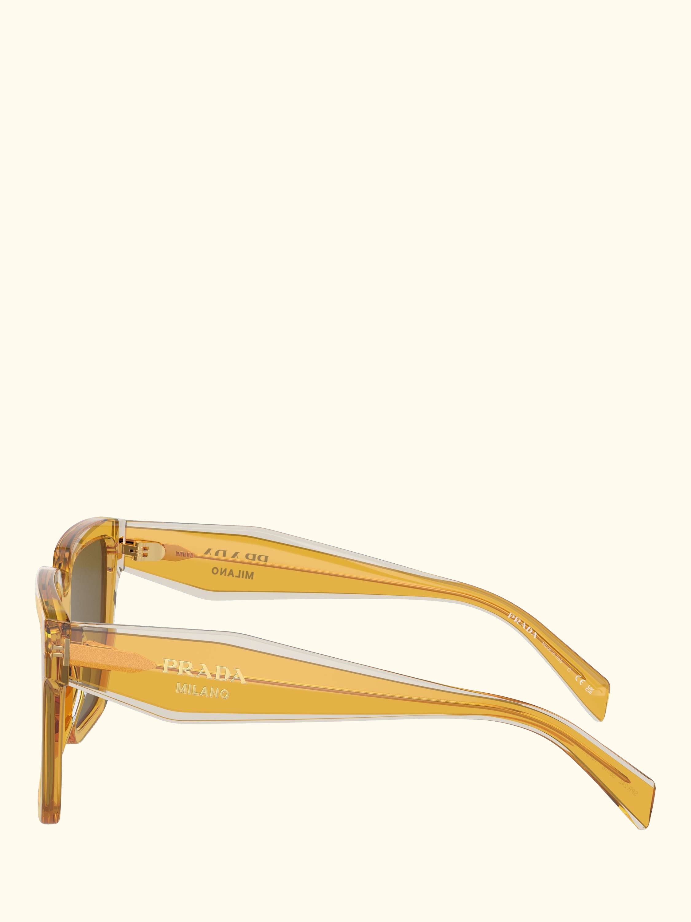 PR 24ZS Women's Square Sunglasses, Ochre/Crystal Grey