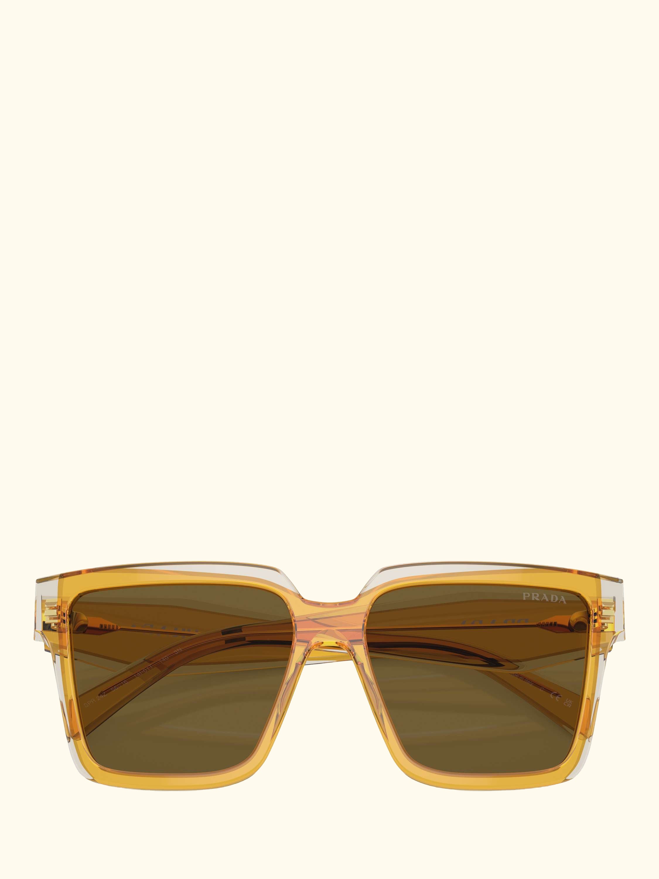 PR 24ZS Women's Square Sunglasses, Ochre/Crystal Grey