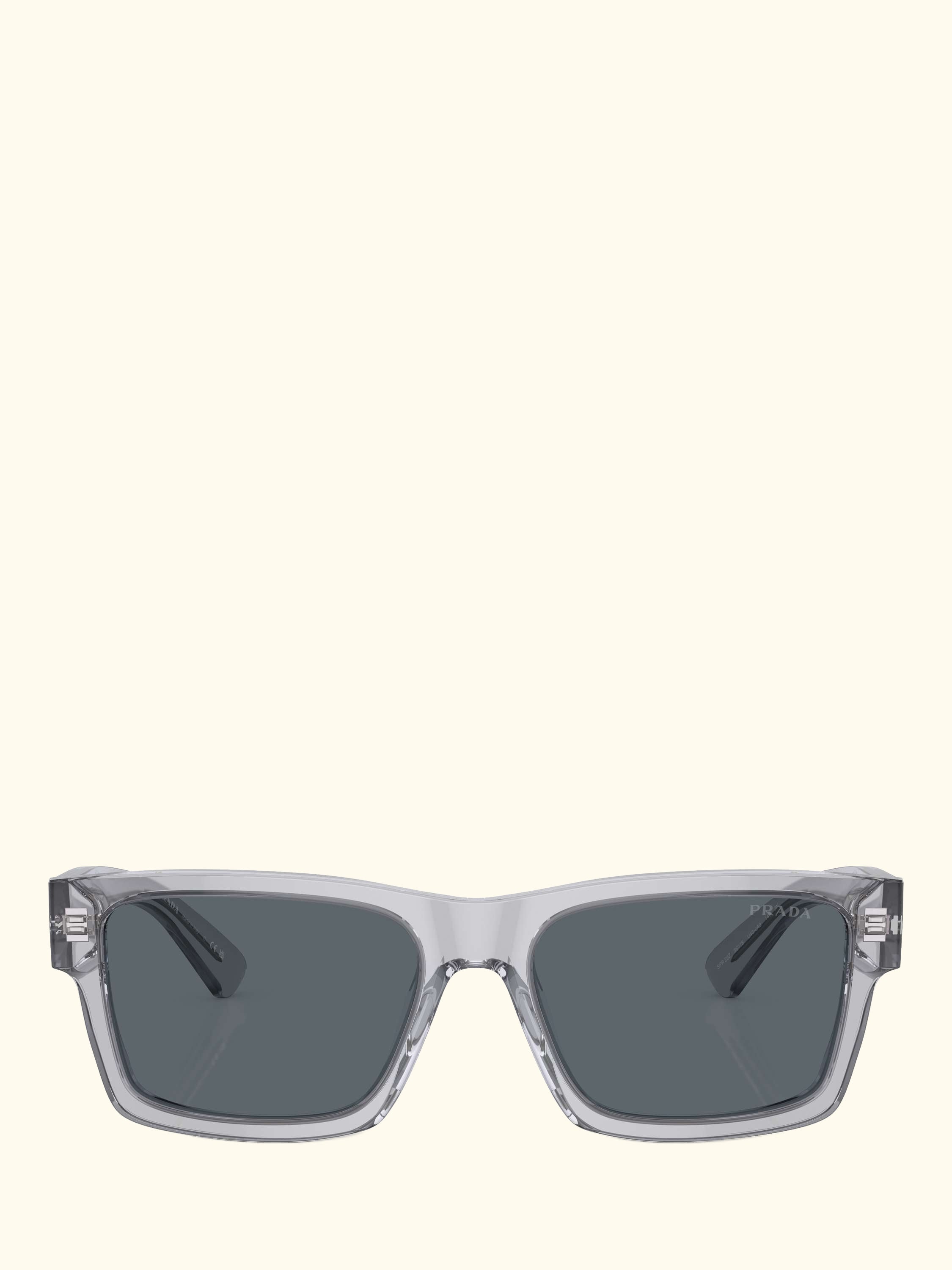 PR 25ZS Men's Rectangular Sunglasses, Crystal Grey/Grey