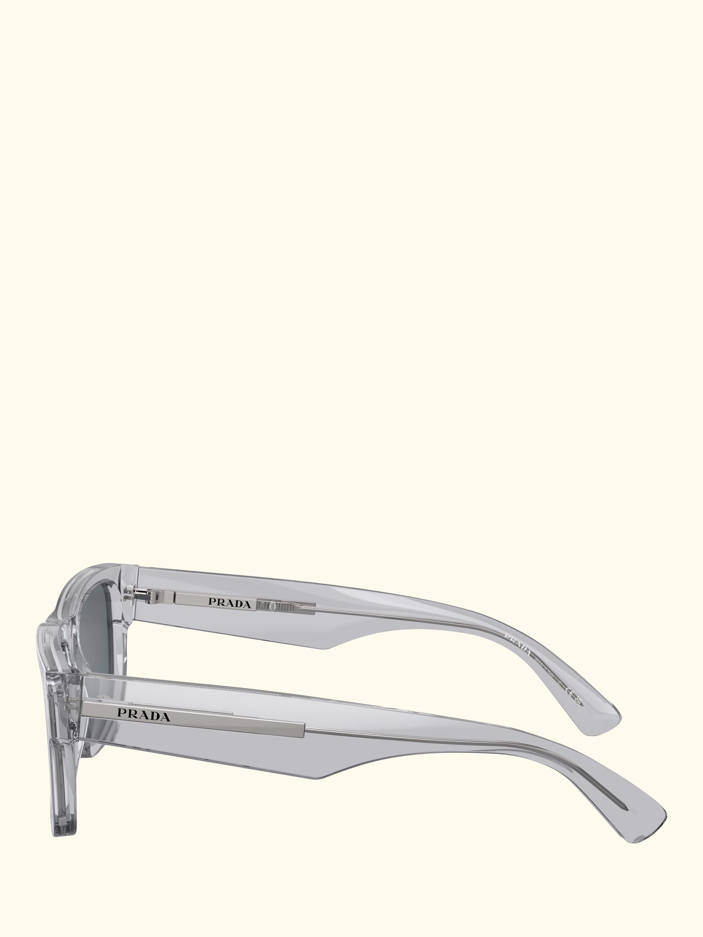 PR 25ZS Men's Rectangular Sunglasses, Crystal Grey/Grey