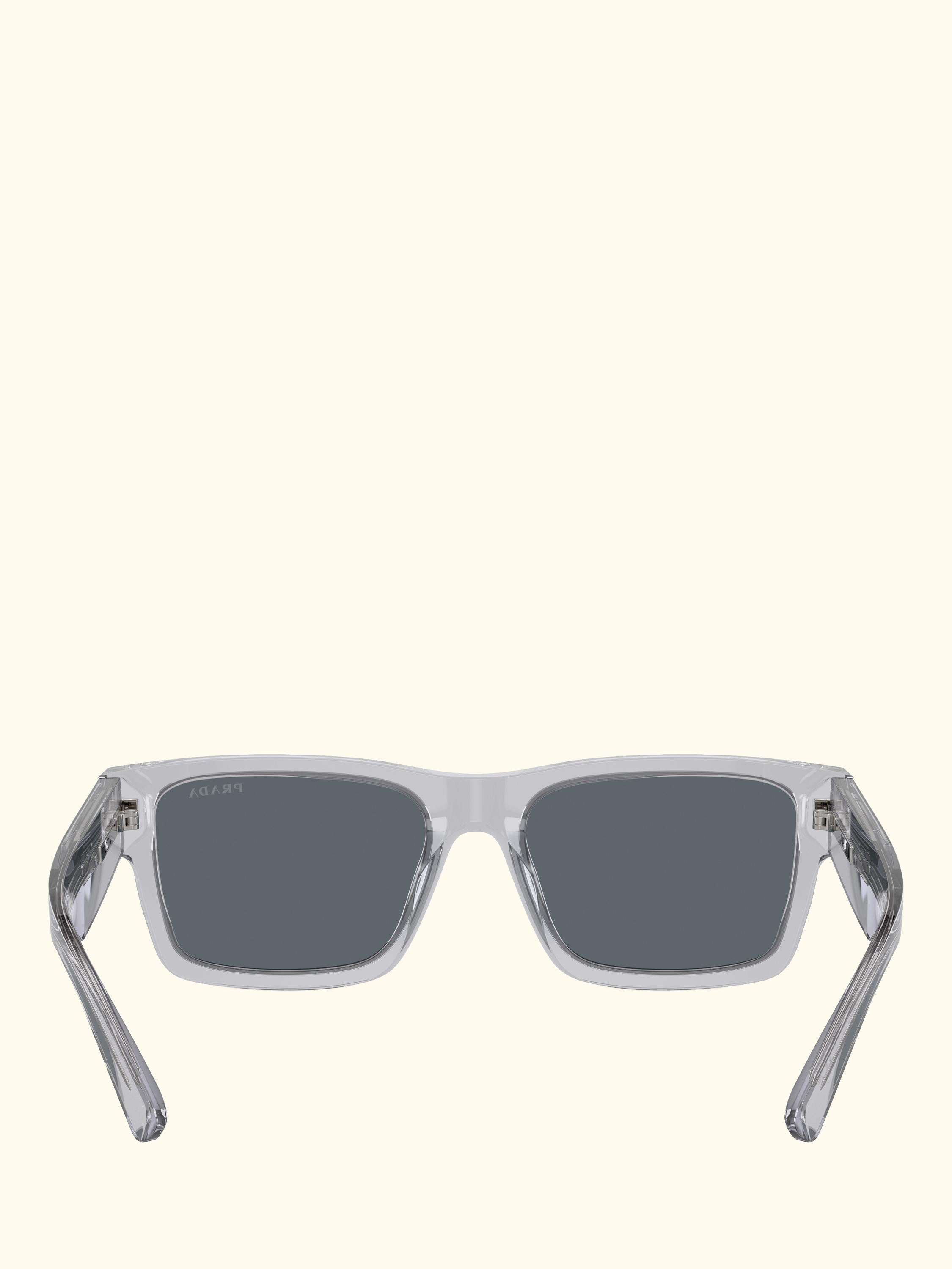 PR 25ZS Men's Rectangular Sunglasses, Crystal Grey/Grey