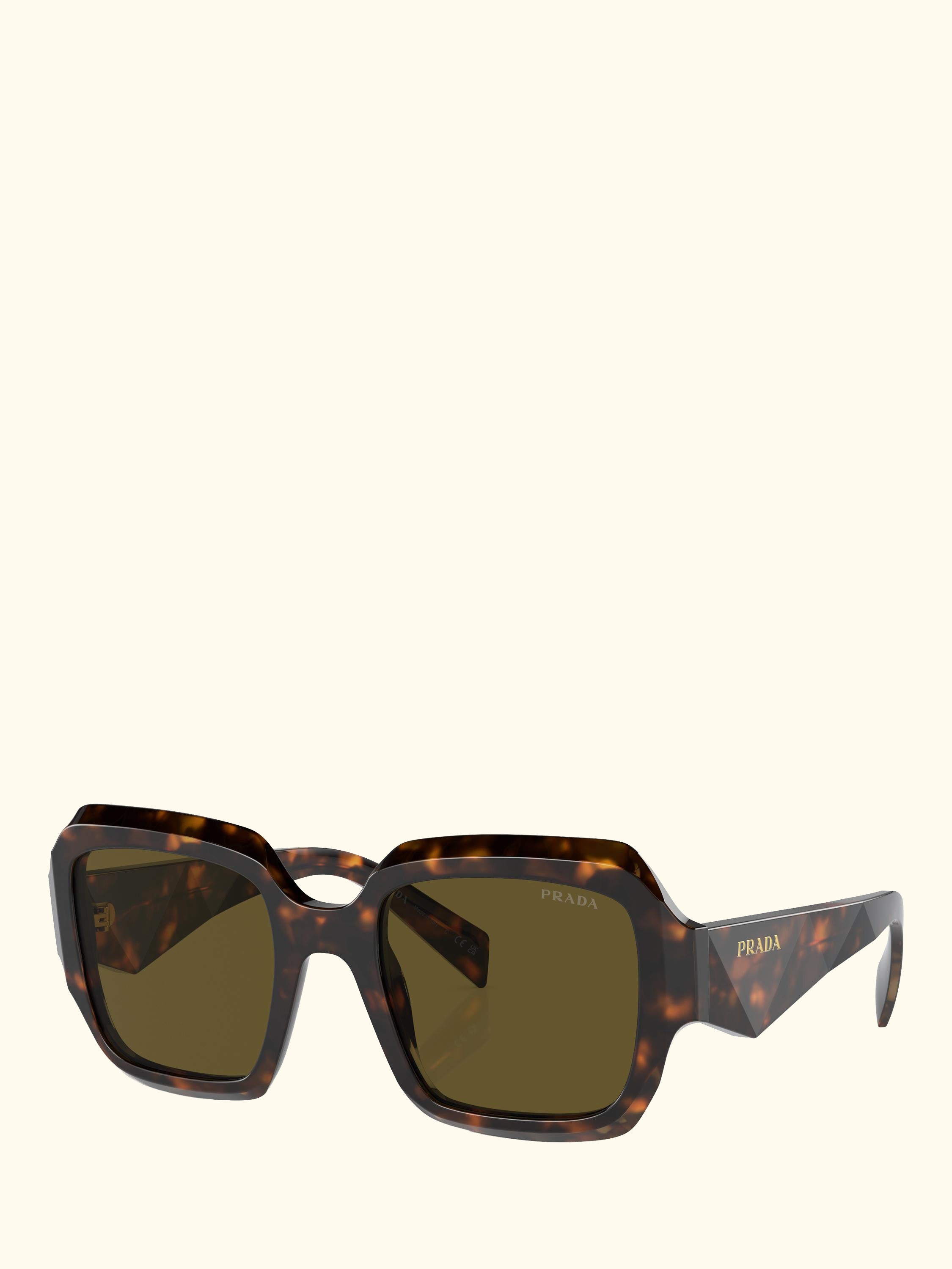 PR 28ZS Women's Square Sunglasses, Sage Honey Tortoise/Brown