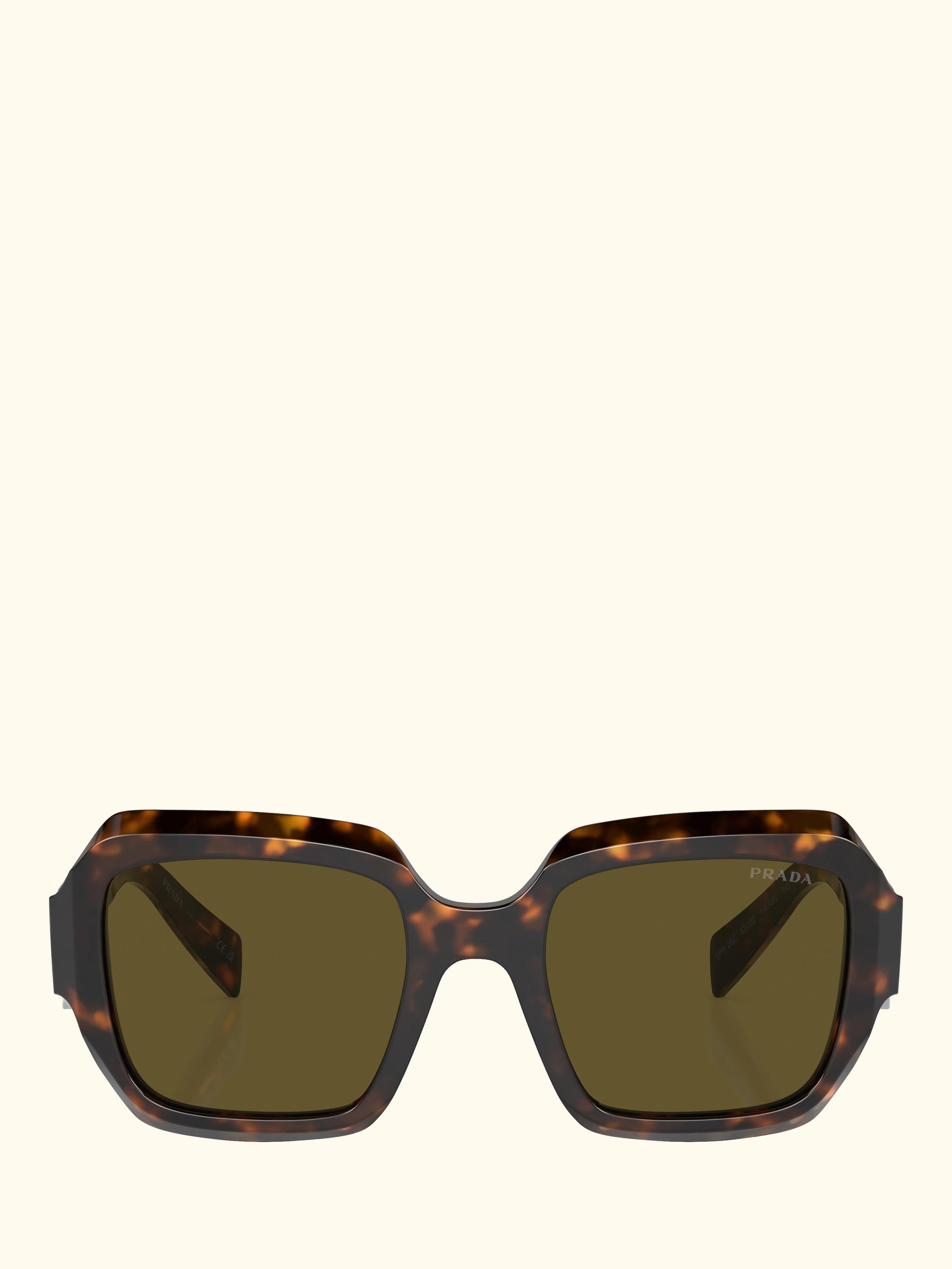 PR 28ZS Women's Square Sunglasses, Sage Honey Tortoise/Brown