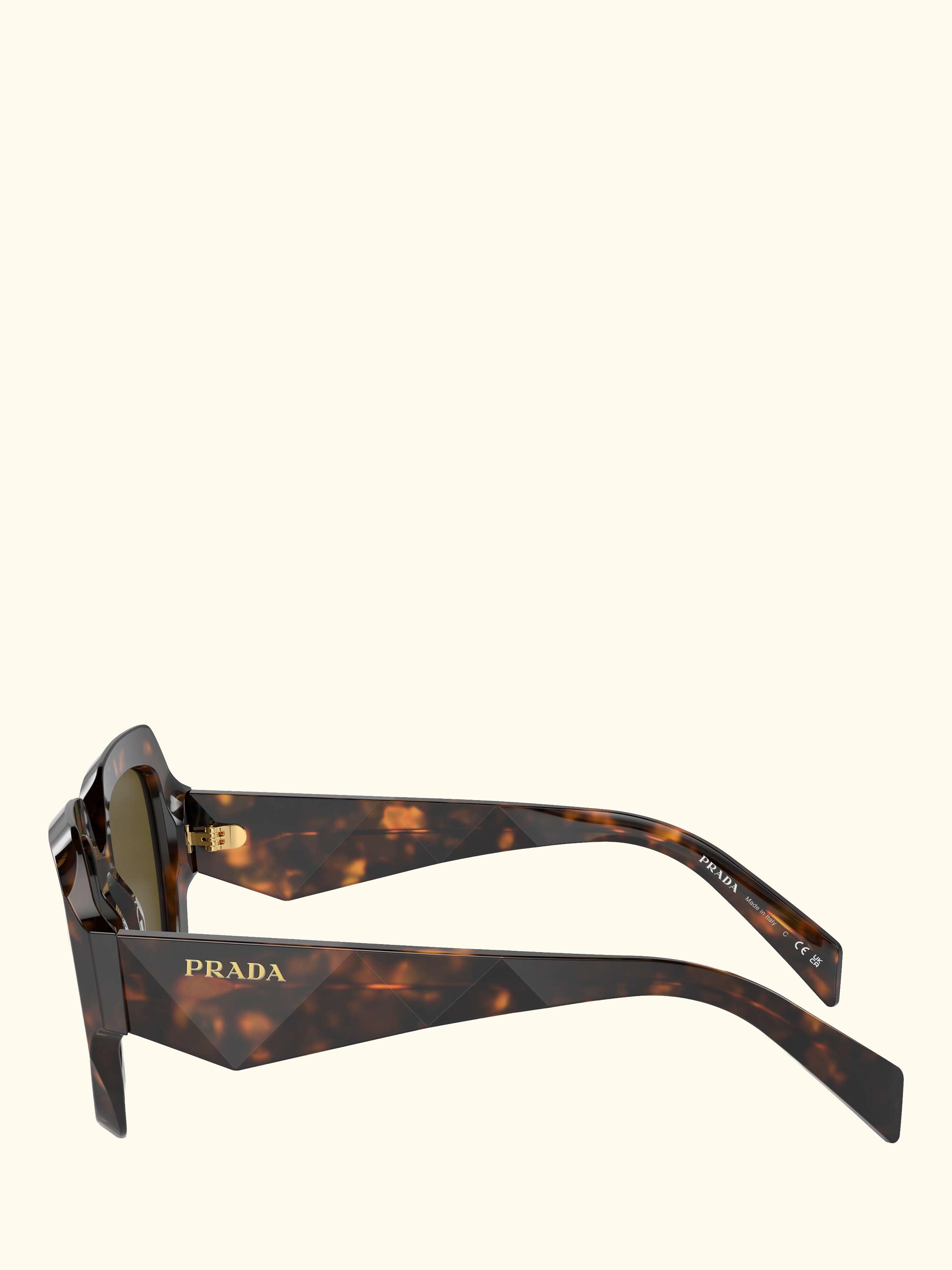 PR 28ZS Women's Square Sunglasses, Sage Honey Tortoise/Brown