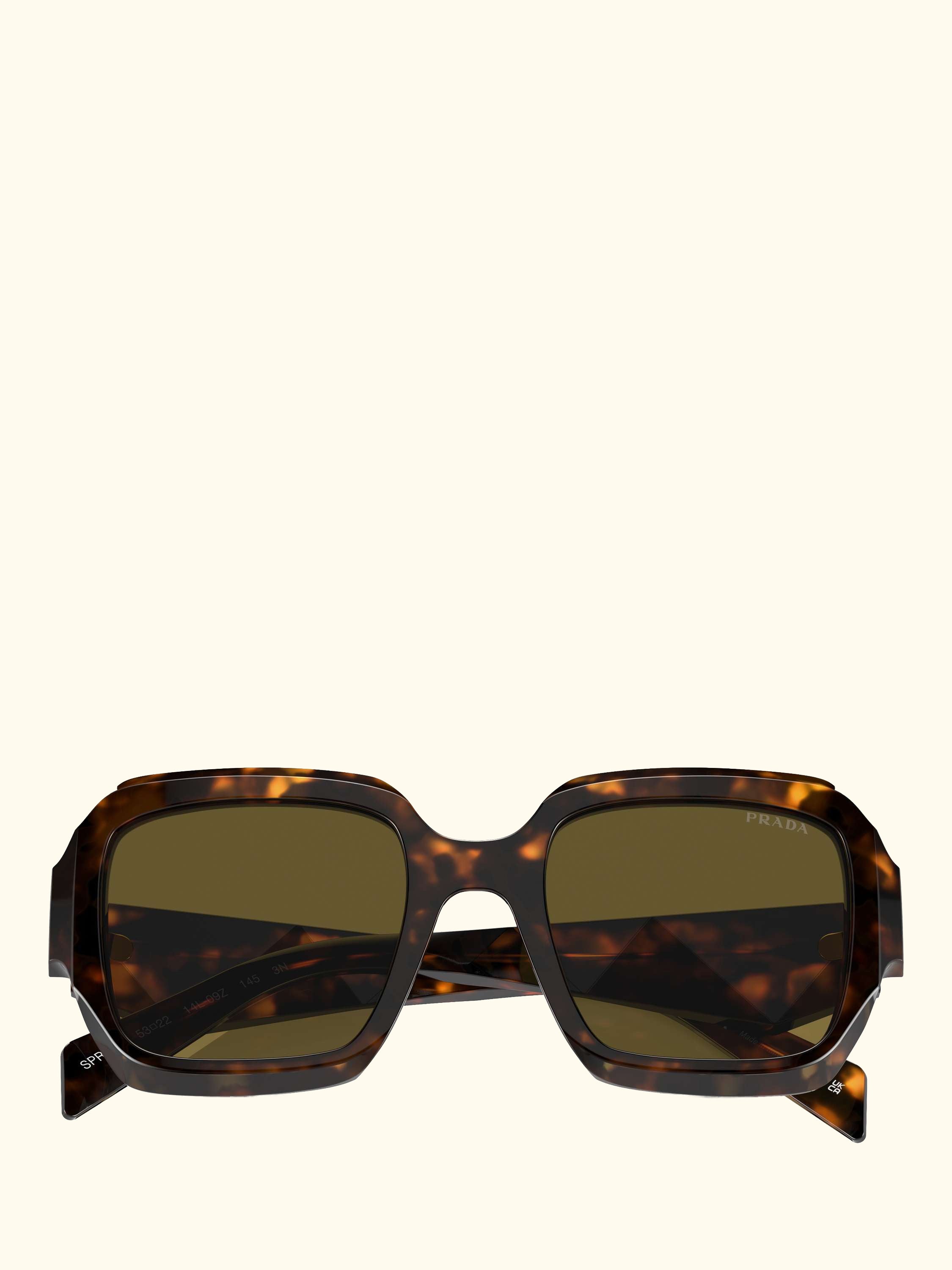 PR 28ZS Women's Square Sunglasses, Sage Honey Tortoise/Brown