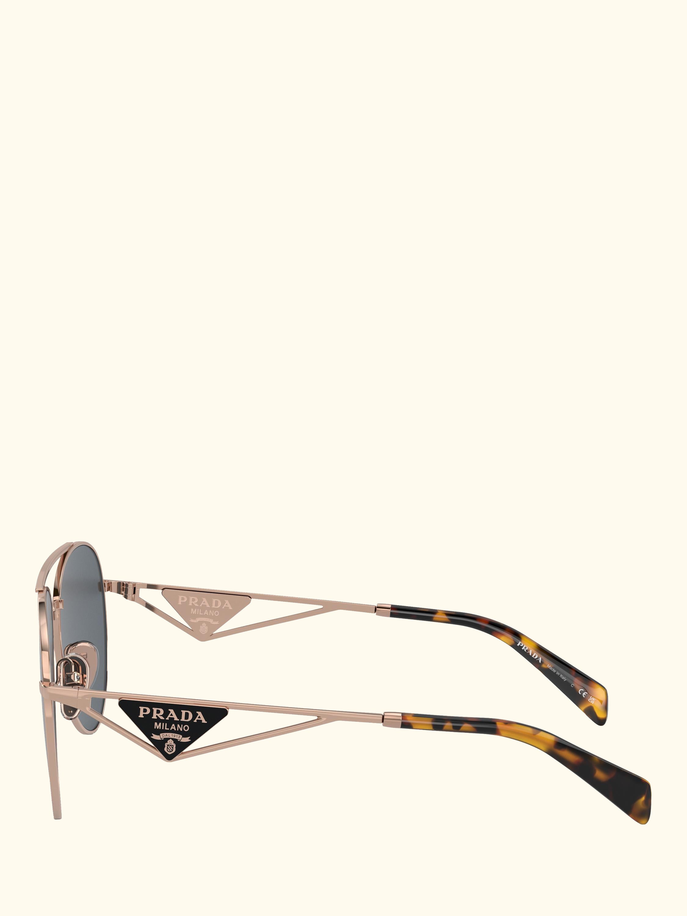 PR 73ZS Women's Aviator Sunglasses, Rose Gold/Grey