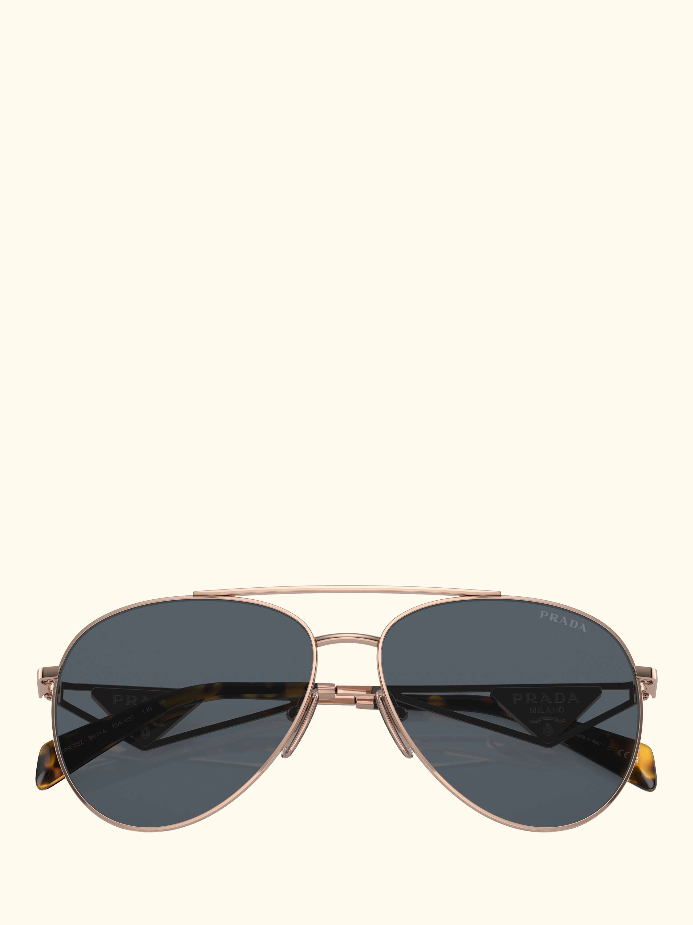 PR 73ZS Women's Aviator Sunglasses, Rose Gold/Grey