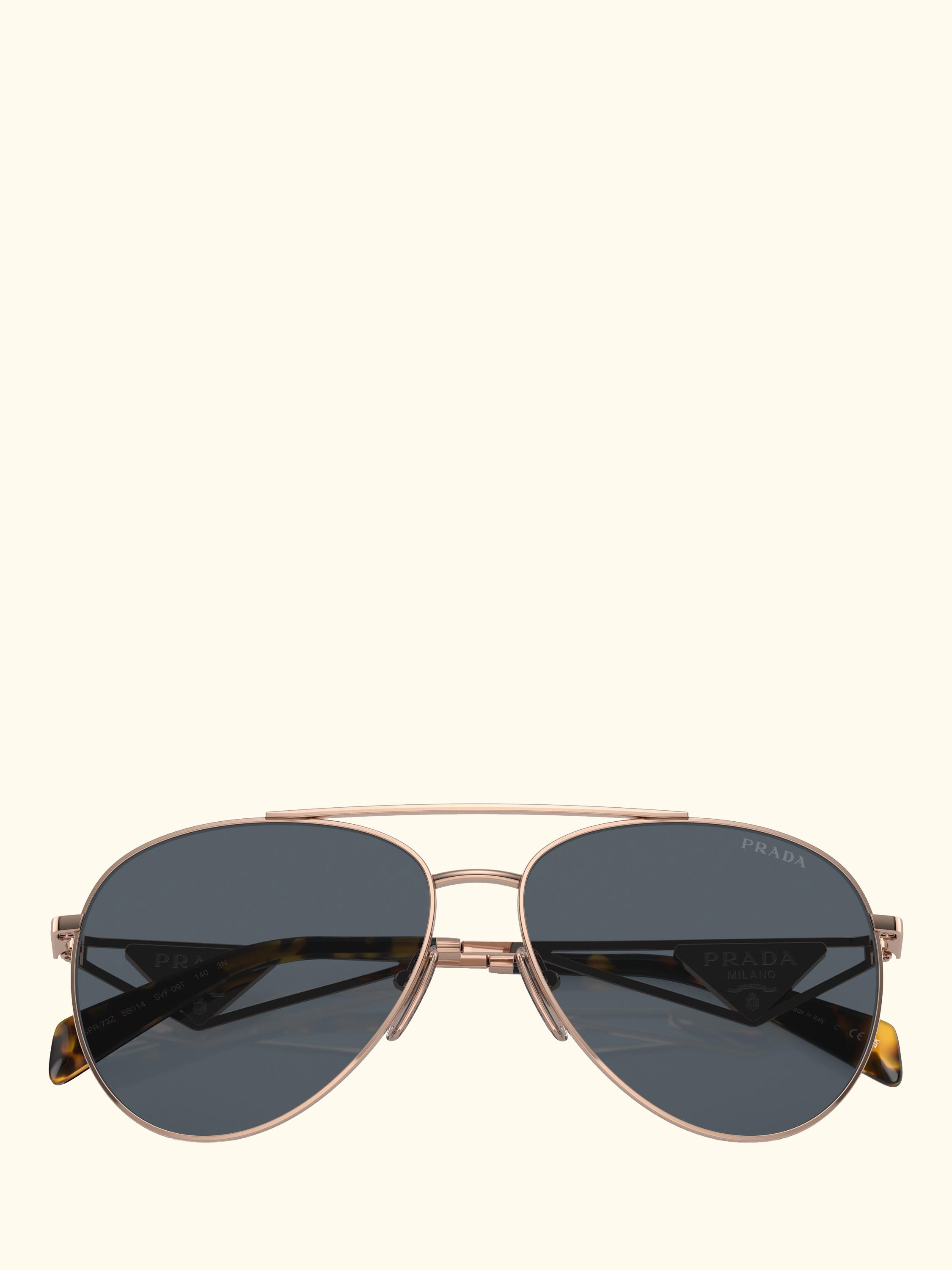 PR 73ZS Women's Aviator Sunglasses, Rose Gold/Grey