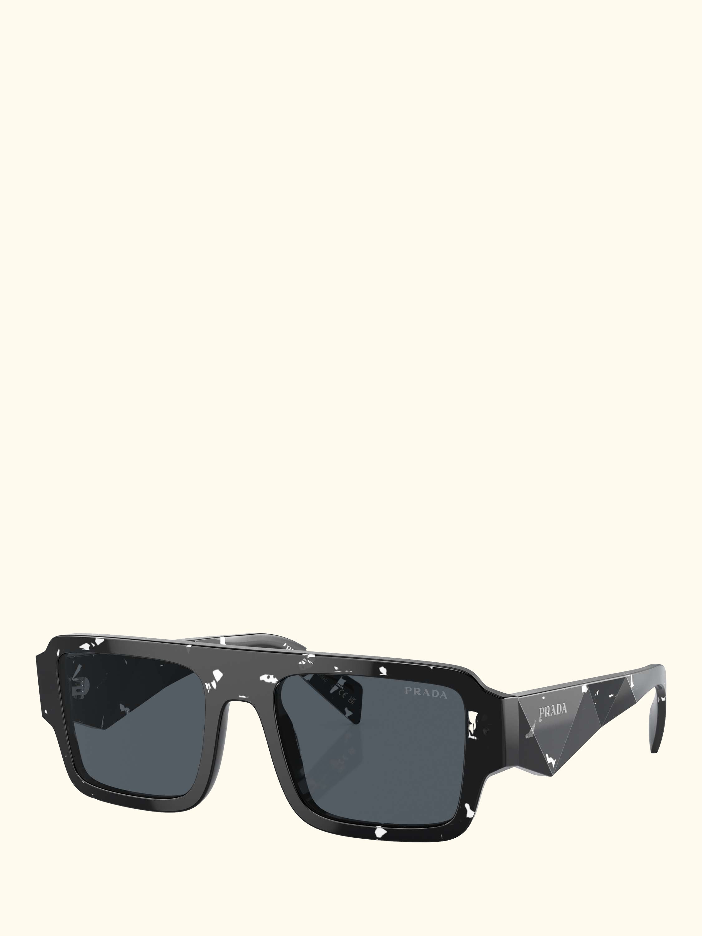 PR A05S Men's Square Sunglasses, Tortoise Black Crystal/Grey