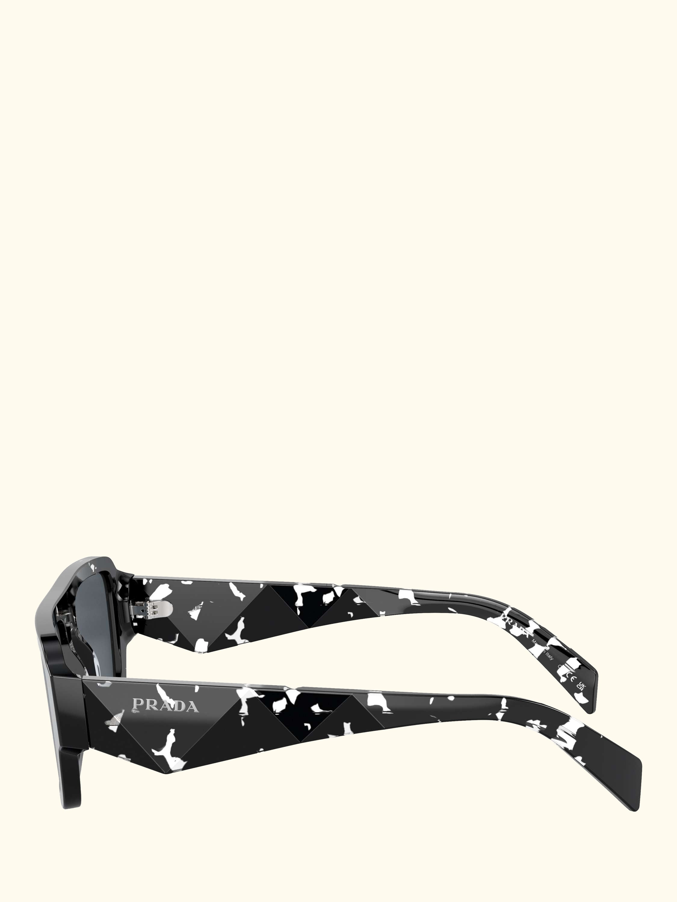 PR A05S Men's Square Sunglasses, Tortoise Black Crystal/Grey