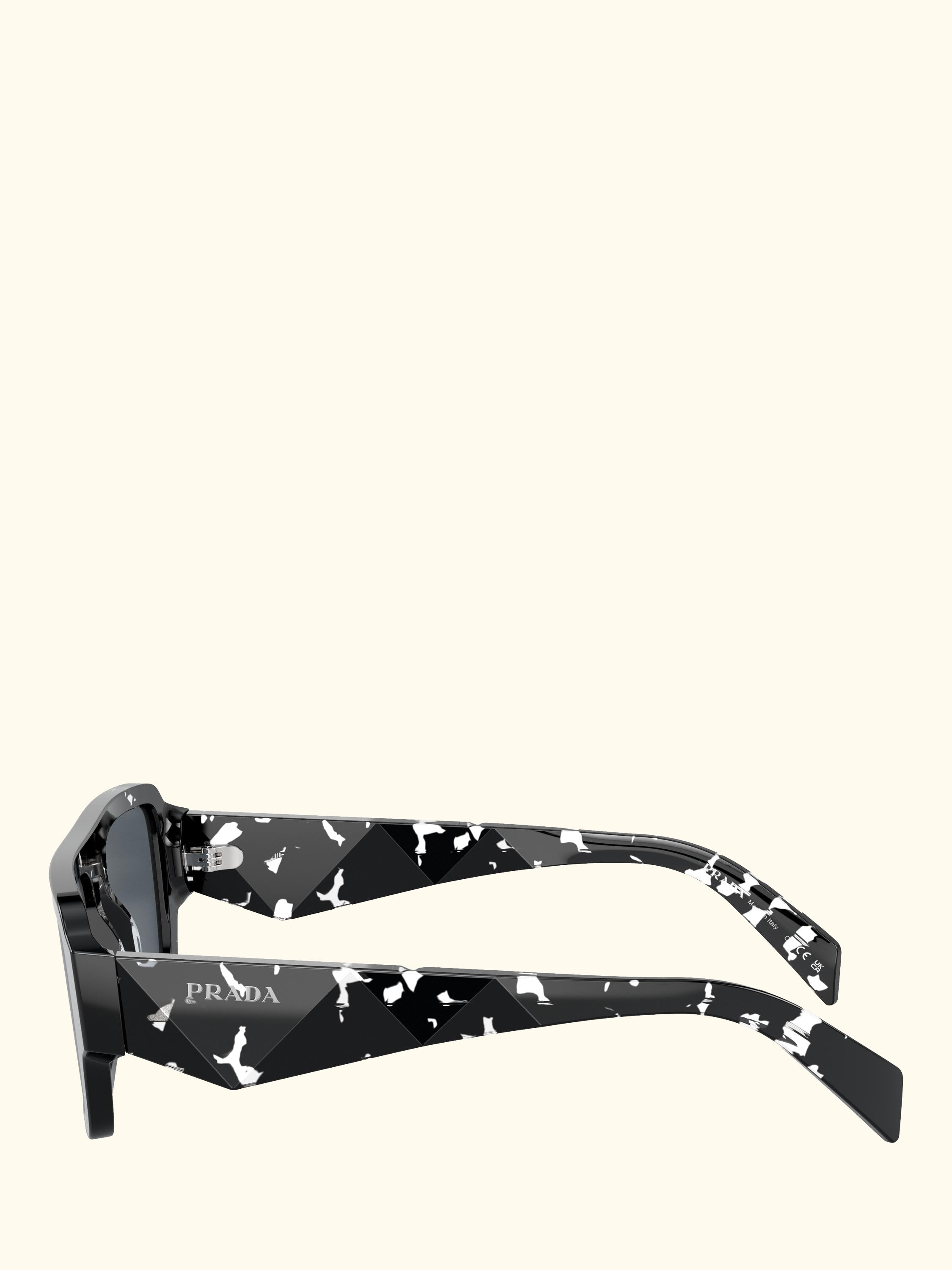 PR A05S Men's Square Sunglasses, Tortoise Black Crystal/Grey