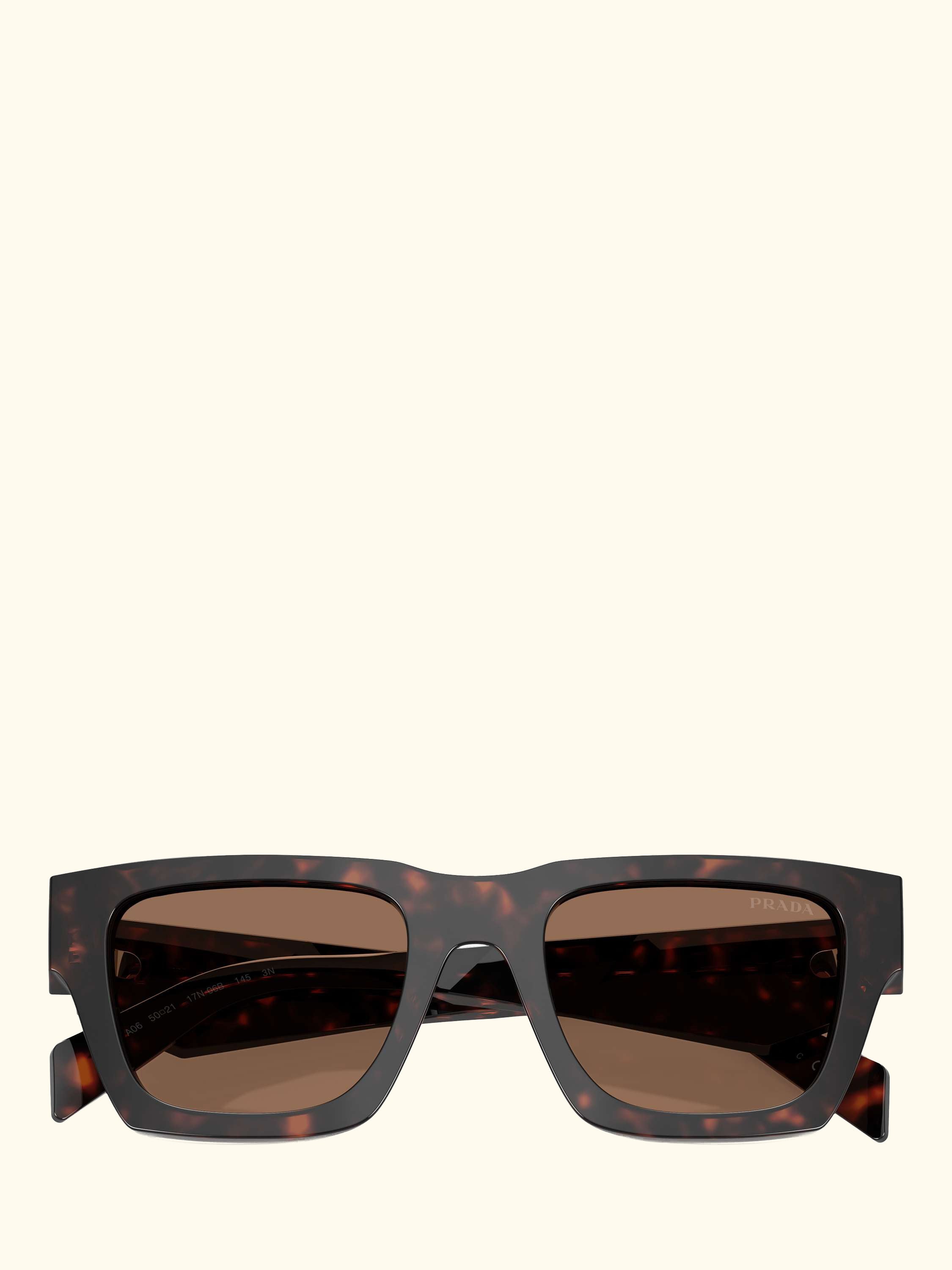 PR A06S Men's Square Sunglasses, Root Tortoise/Brown