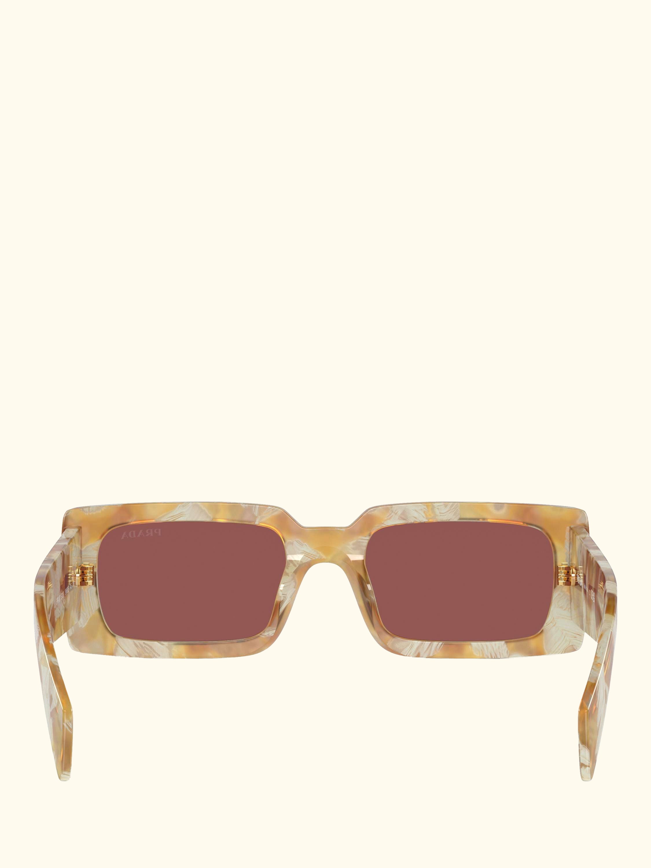 PR A07S Women's Rectangular Sunglasses, Desert Tortoise/Brown