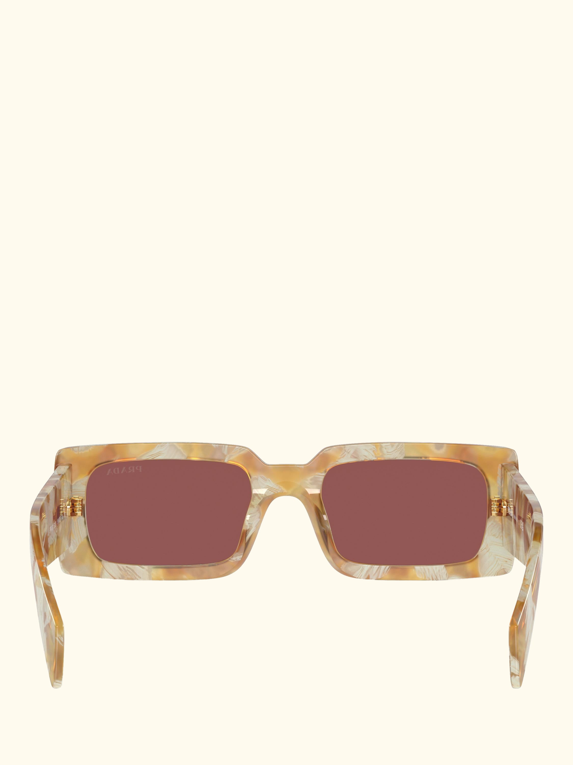PR A07S Women's Rectangular Sunglasses, Desert Tortoise/Brown