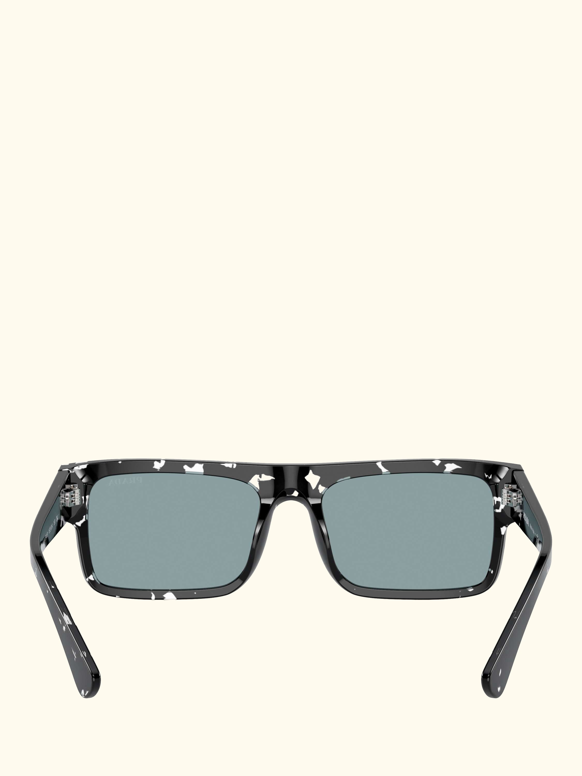 PR A10S Men's Rectangular Sunglasses, Havana Black Transparent/Pale Blue