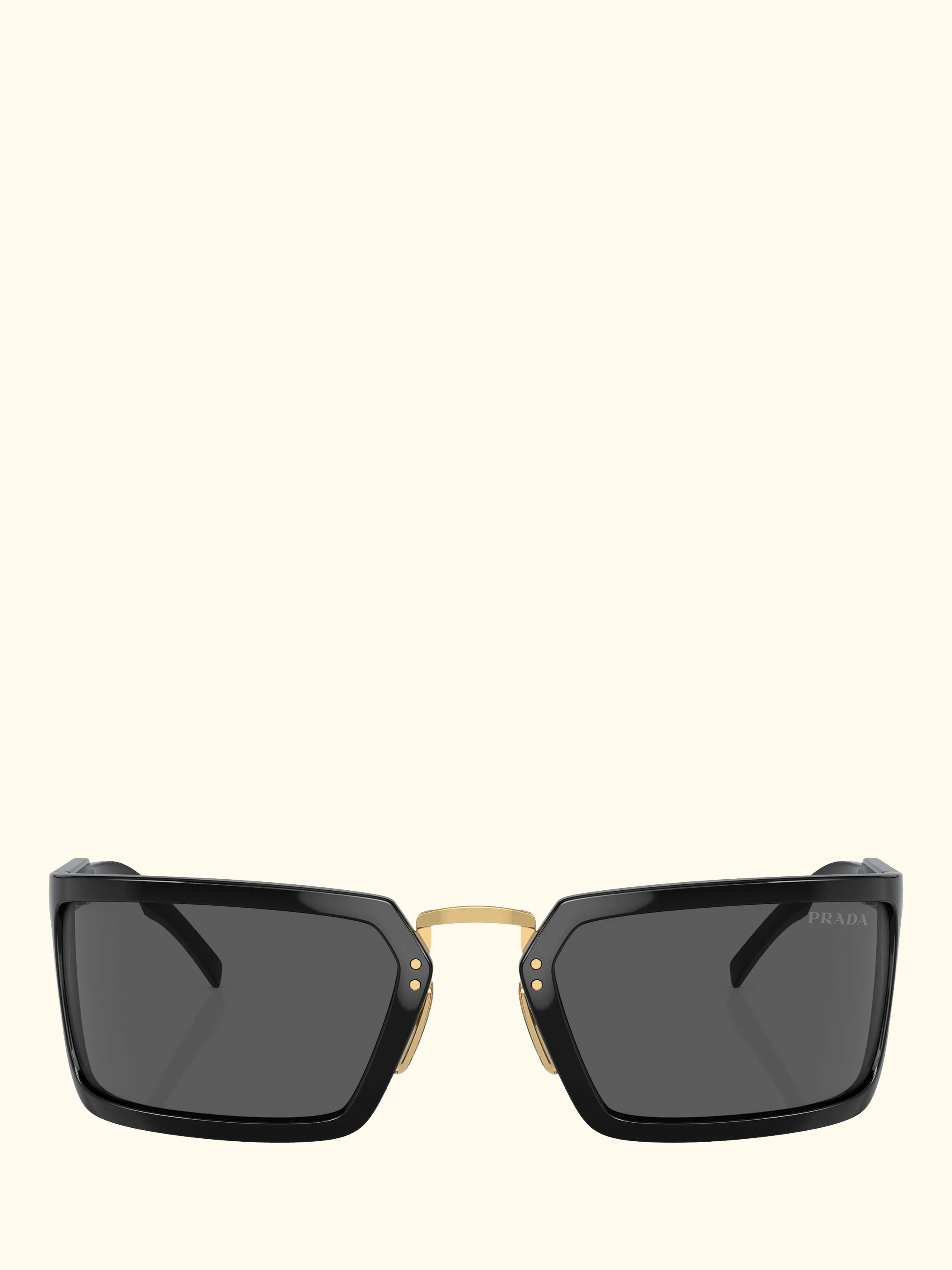 PR A11S Men's Rectangular Sunglasses, Black