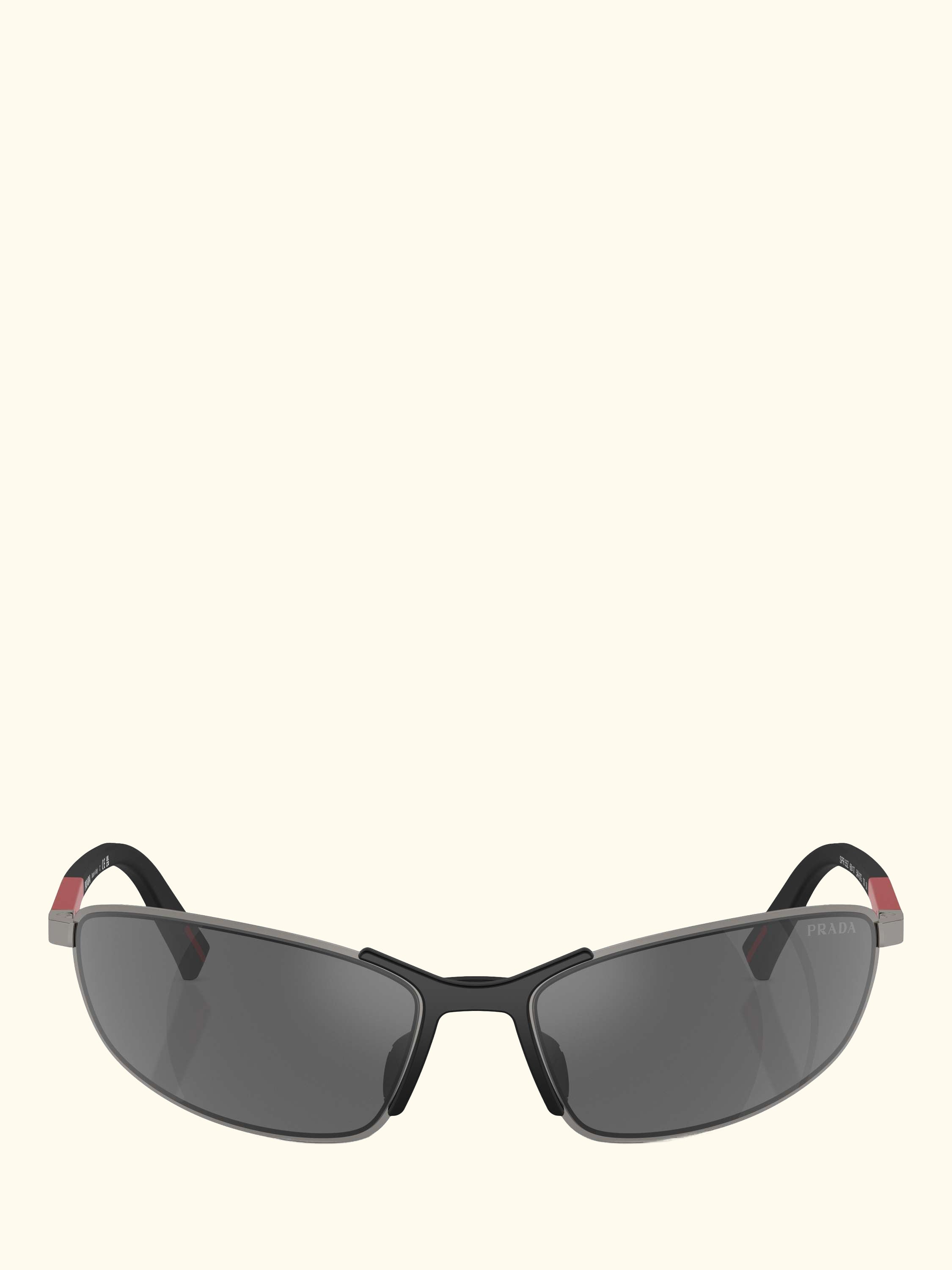 PS 55ZS Men's Irregular Sunglasses, Gunmetal/Mirror Grey
