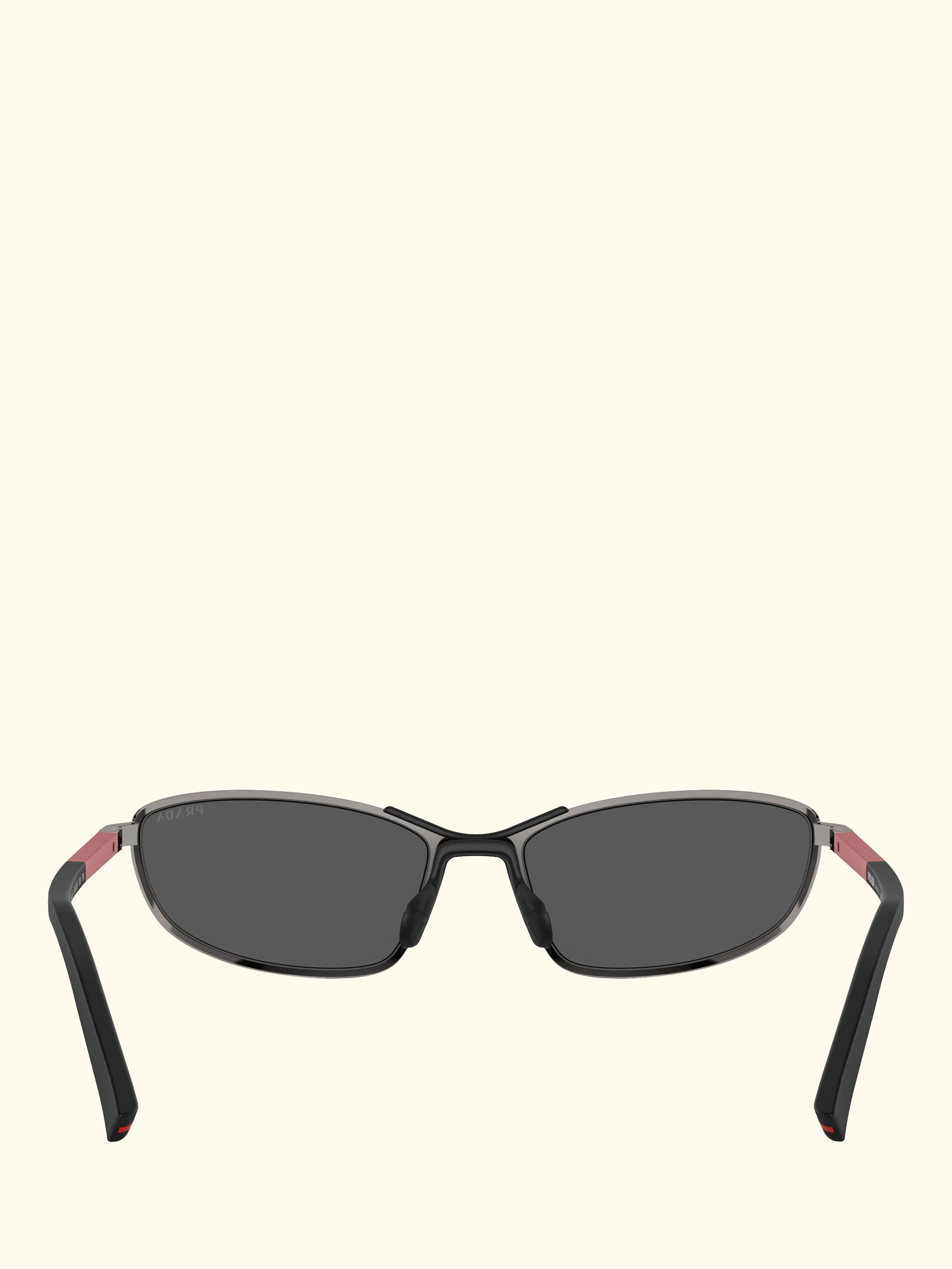 PS 55ZS Men's Irregular Sunglasses, Gunmetal/Mirror Grey