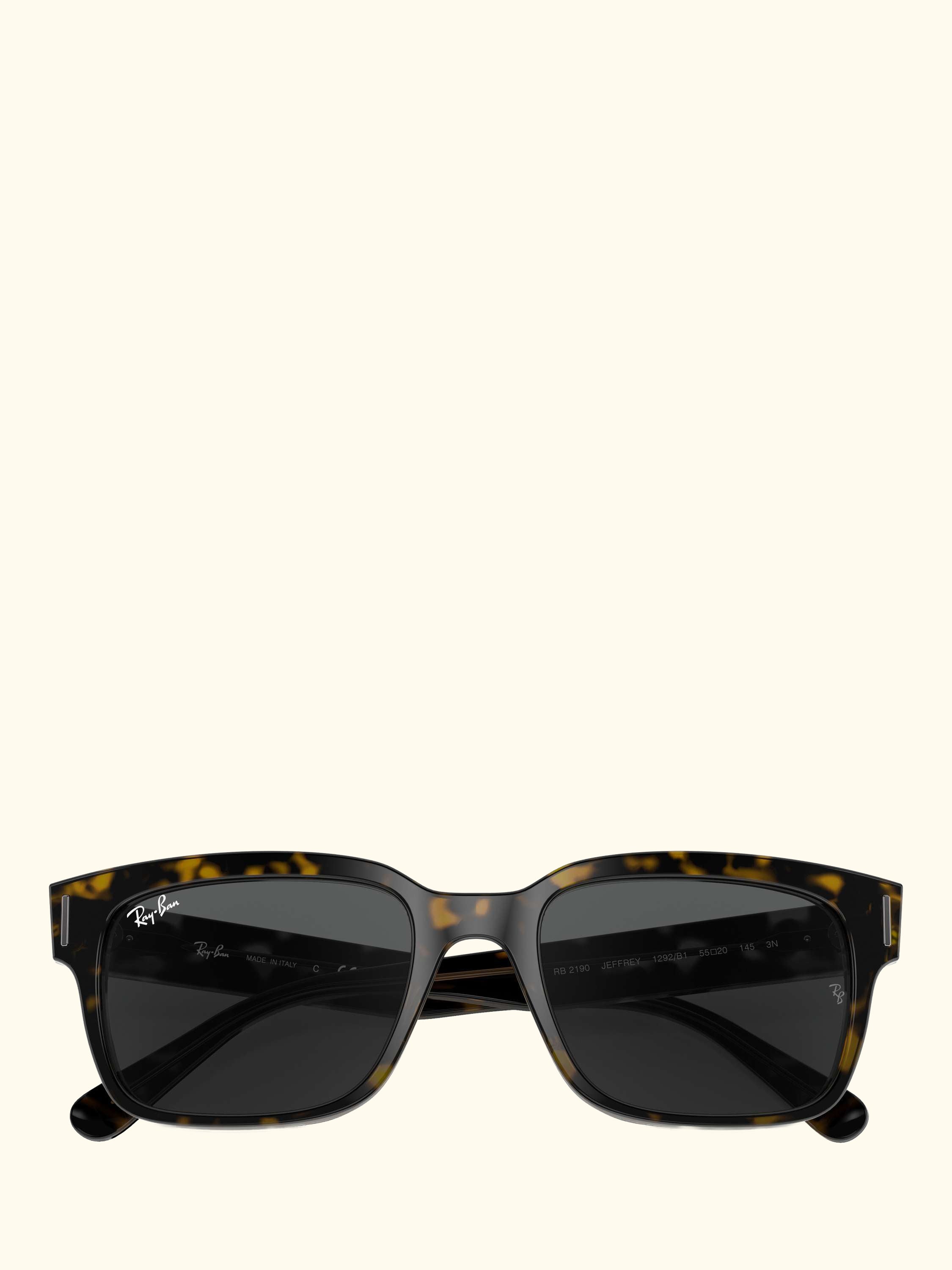 RB2190 Men's Jeffrey Classic Sunglasses, Havana On Transparent Brown