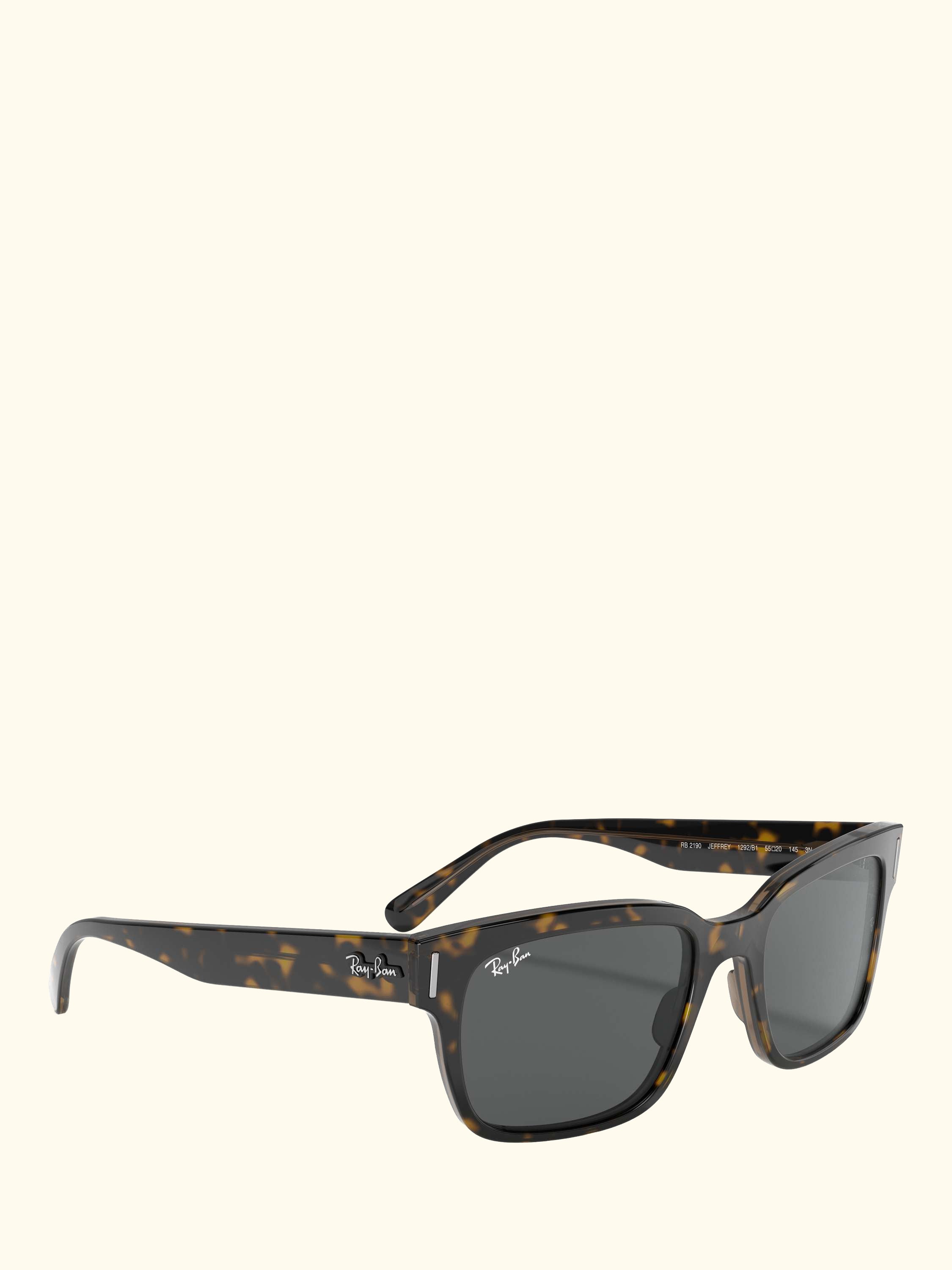 RB2190 Men's Jeffrey Classic Sunglasses, Havana On Transparent Brown
