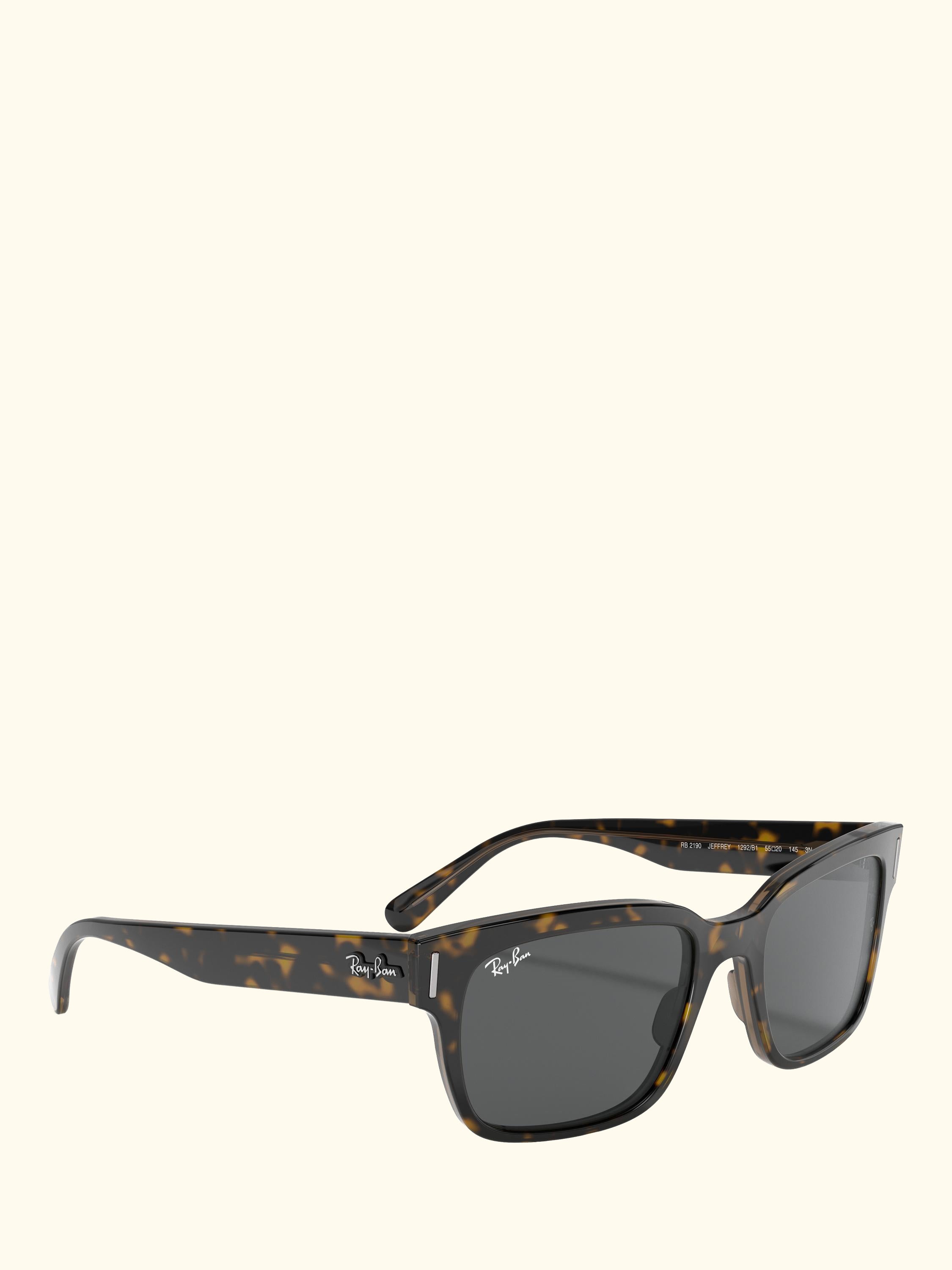 RB2190 Men's Jeffrey Classic Sunglasses, Havana On Transparent Brown