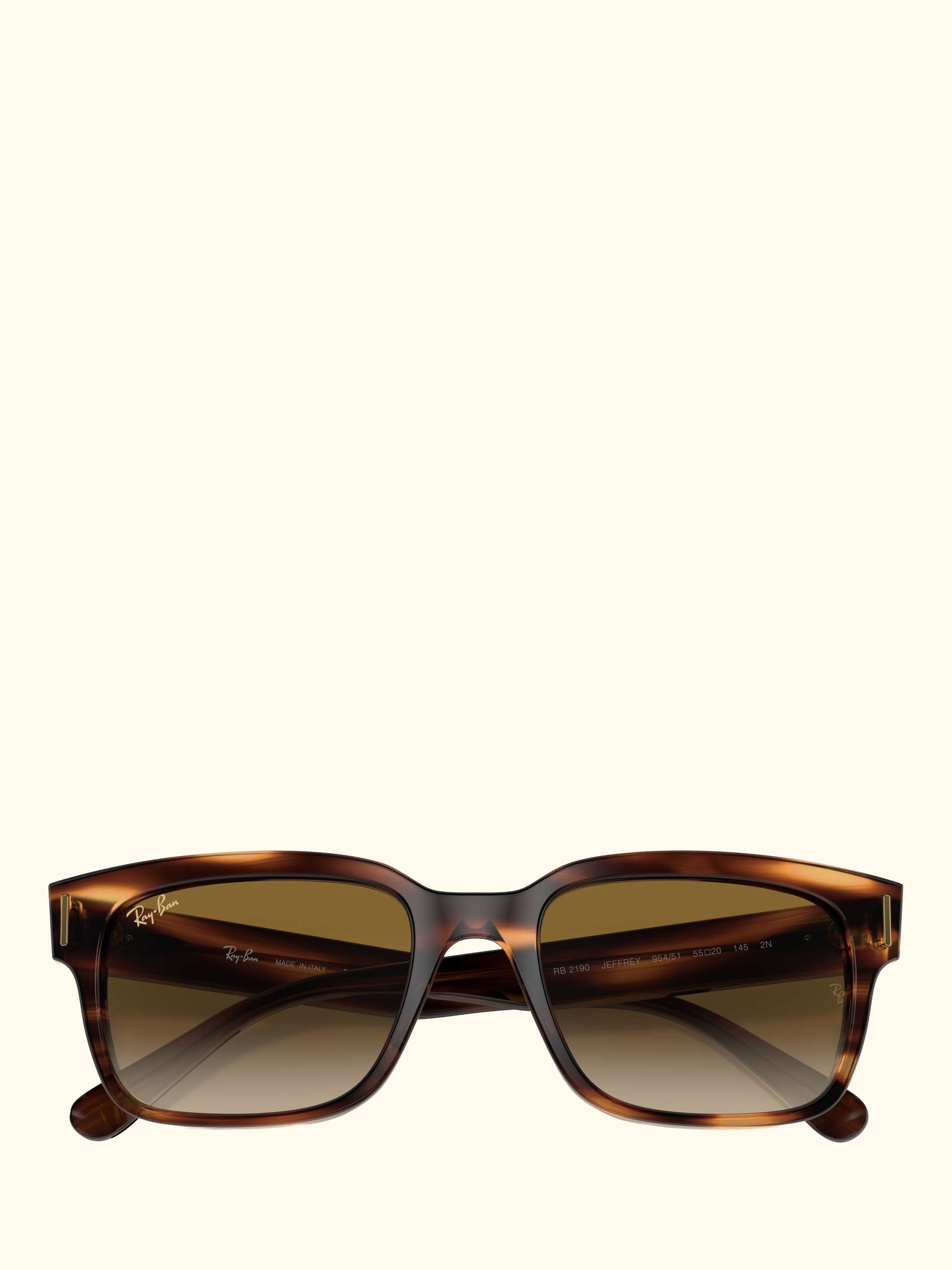 RB2190 Men's Jeffrey Gradient Sunglasses, Striped Havana