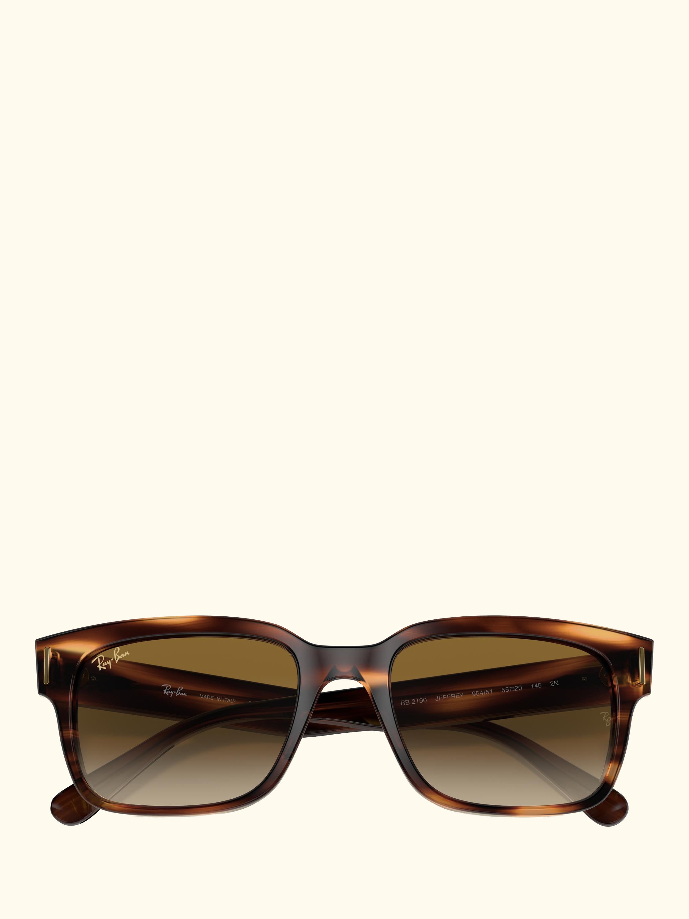 RB2190 Men's Jeffrey Gradient Sunglasses, Striped Havana