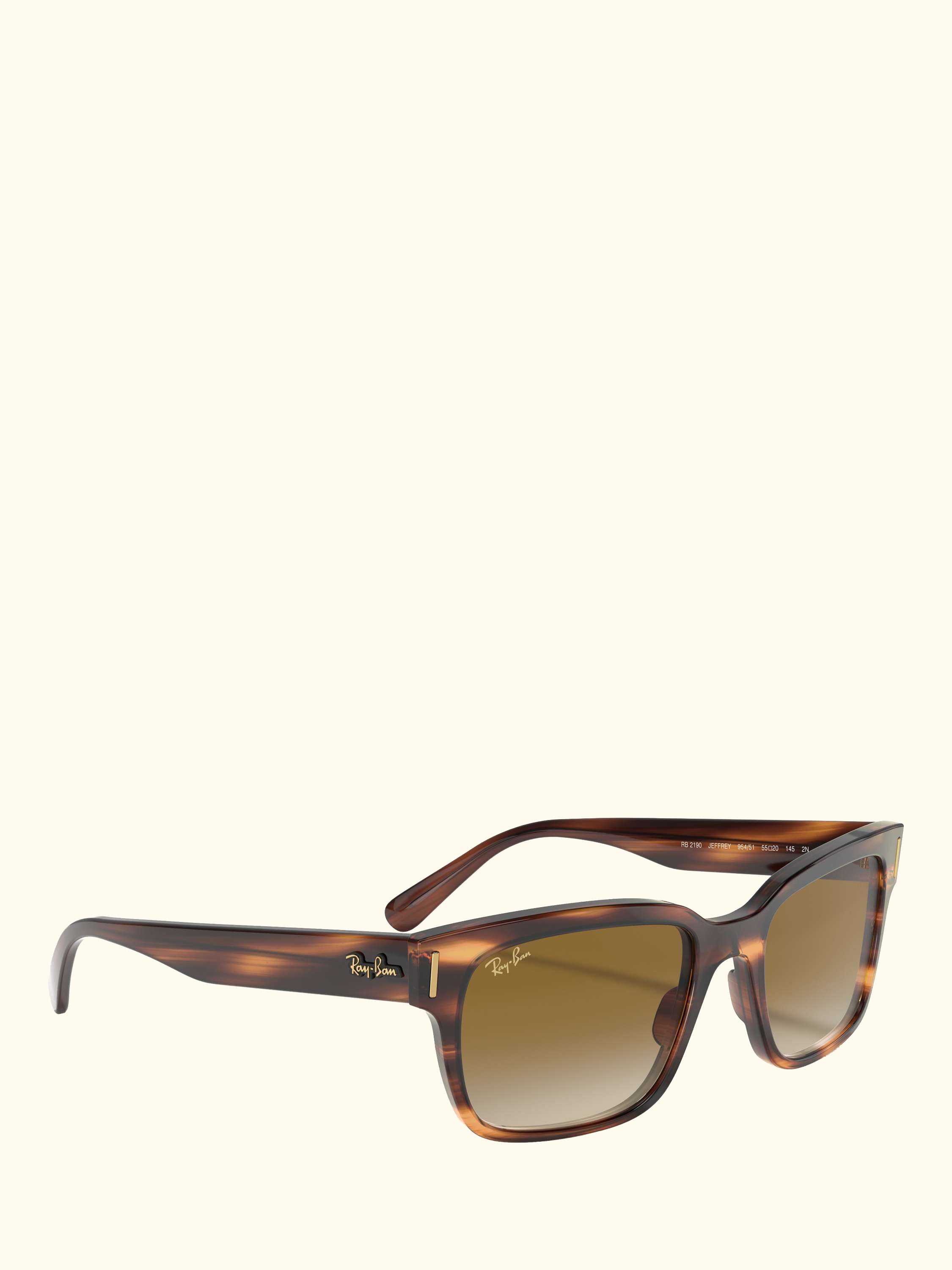 RB2190 Men's Jeffrey Gradient Sunglasses, Striped Havana