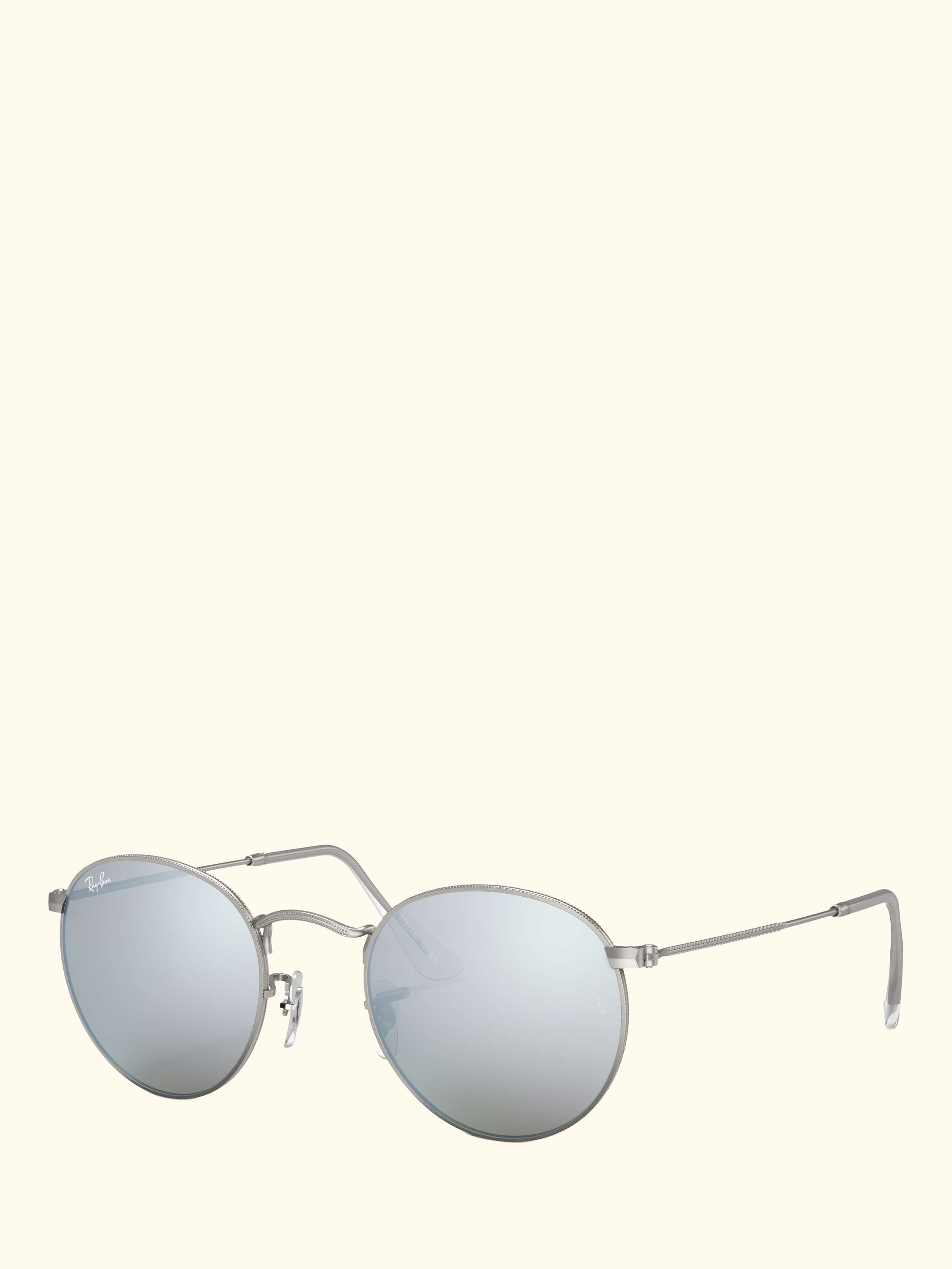 RB3447 Men's Round Metal Classic Sunglasses, Silver