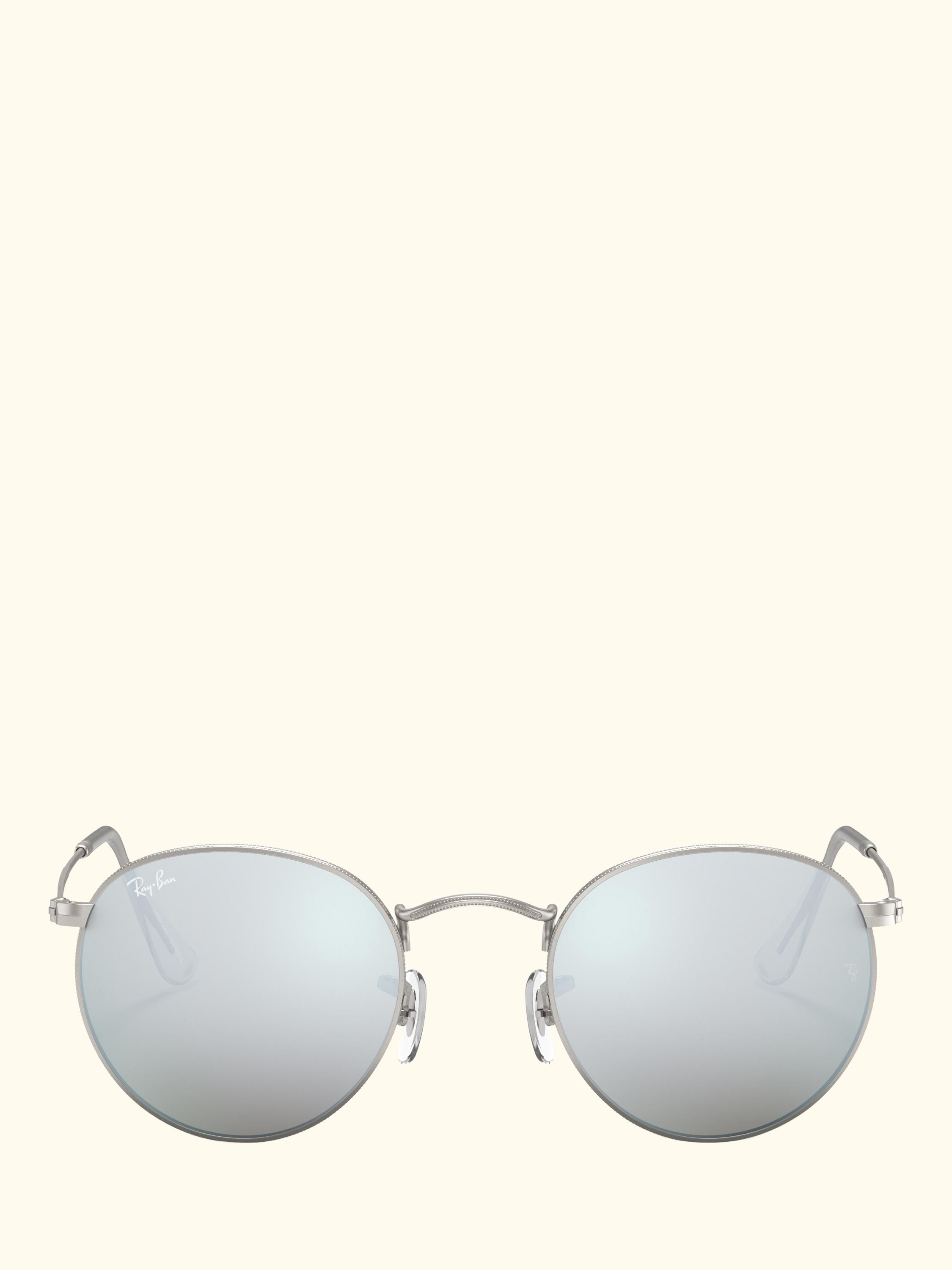RB3447 Men's Round Metal Classic Sunglasses, Silver